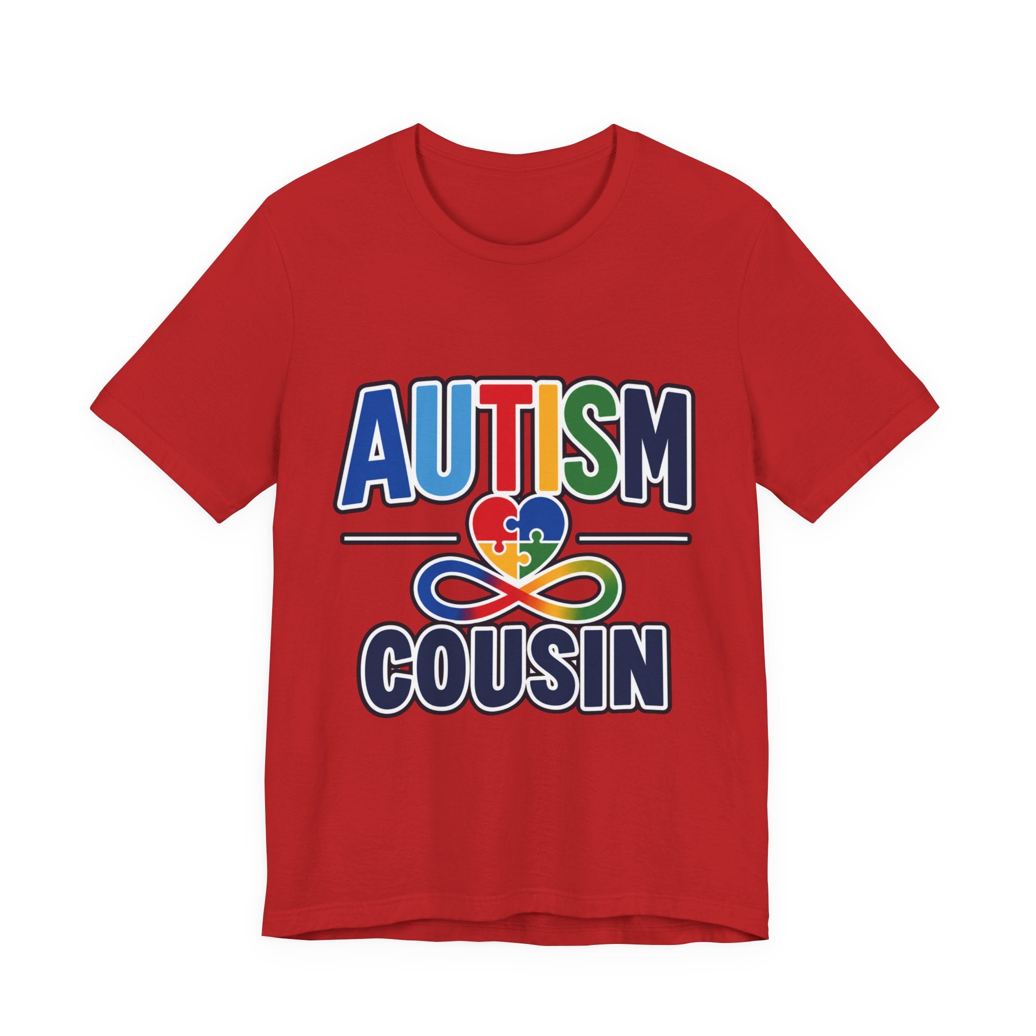 Autism Cousin Shirt | Proud Autism Cousin T-Shirt | Puzzle Heart Infinity Design | Autism Awareness & Acceptance Gift | Special Needs Family Apparel Tee