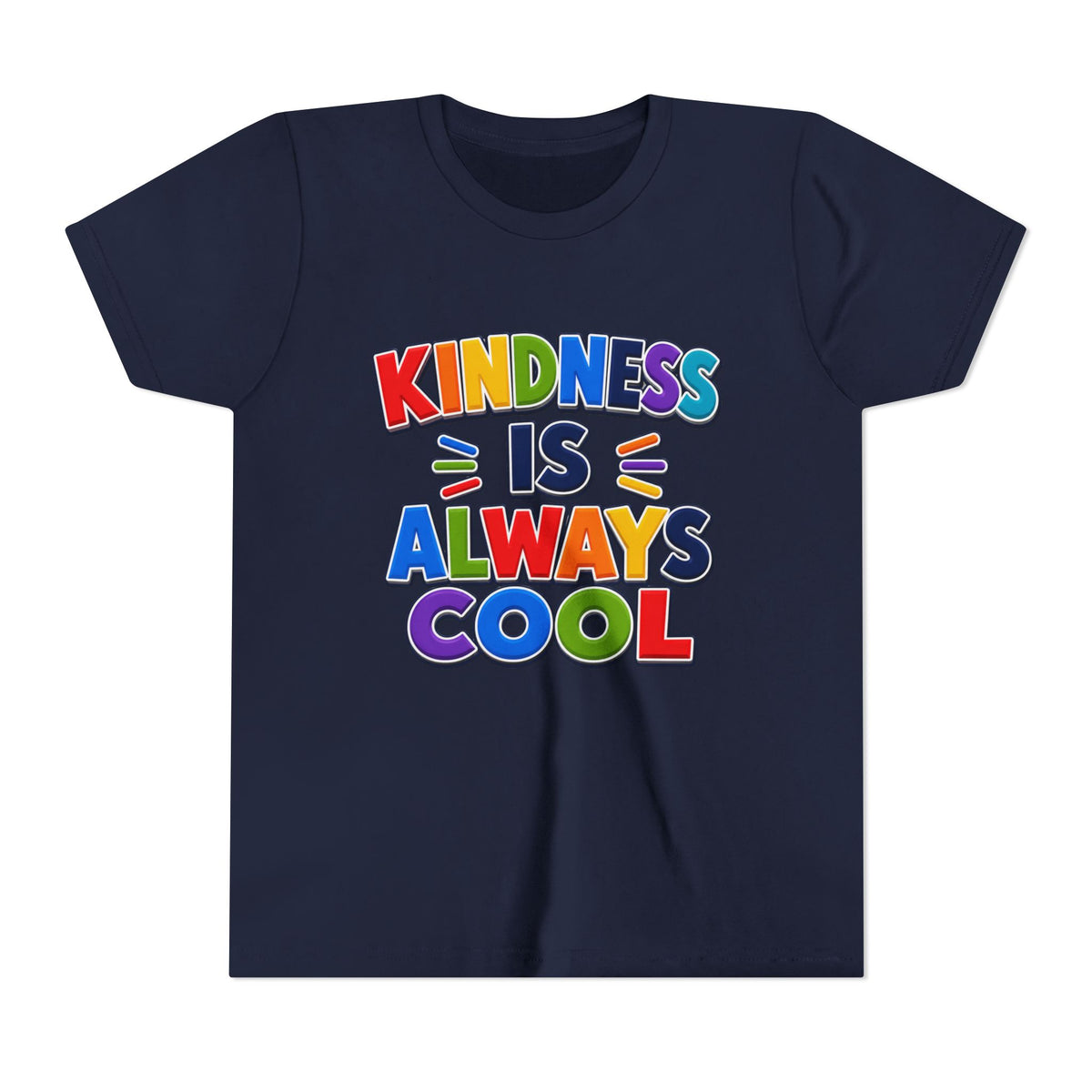 Kindness Is Always Cool Youth Tee | Rainbow Kids Shirt, Positive Message