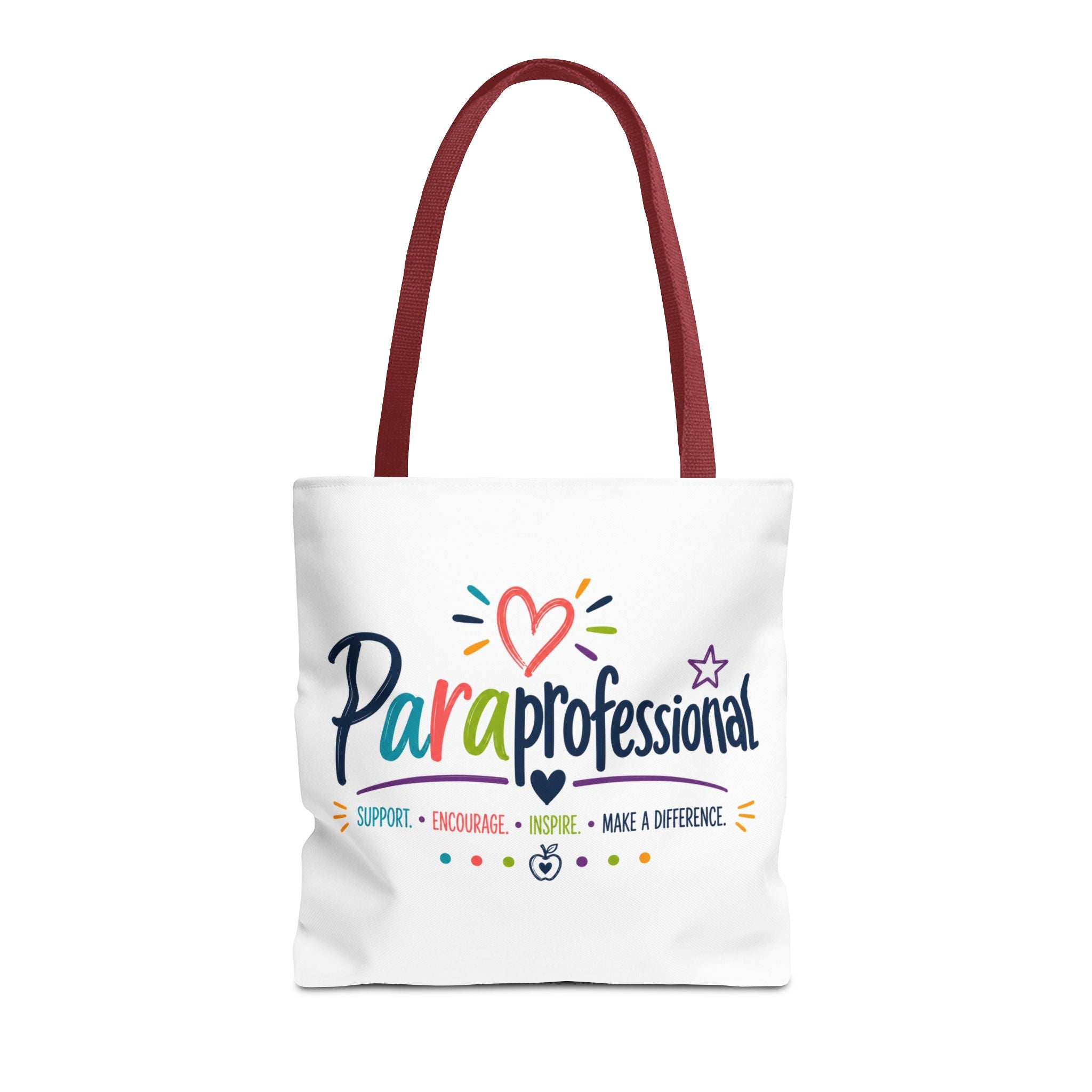 Paraprofessional Heart Logo Tote Bag | School Staff Appreciation