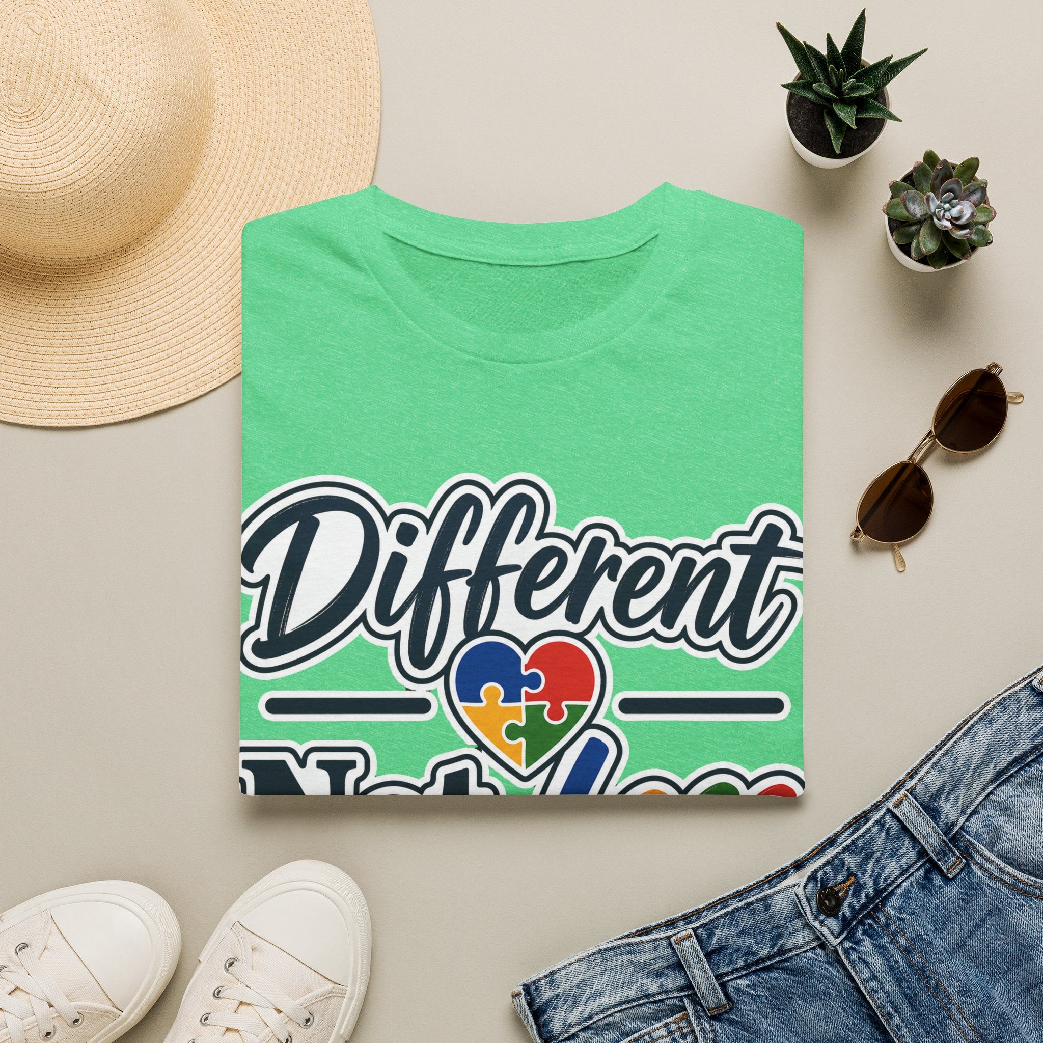 Different Not Less T-Shirt | Autism Awareness Puzzle Heart & Infinity Shirt