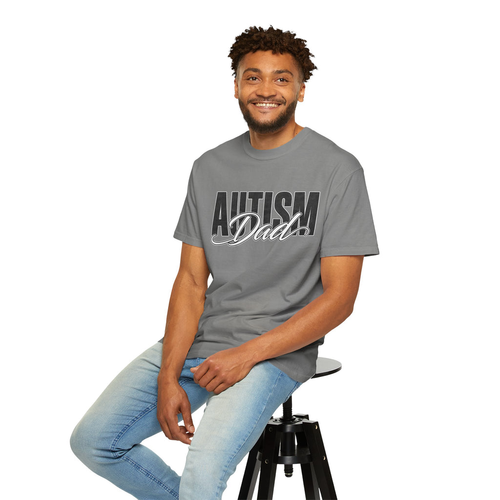 Autism Dad Shirt Autism Dad T Shirt Proud Autism Father Rainbow Block Letter Tee Autism Awareness Autism Acceptance Gift for Dad