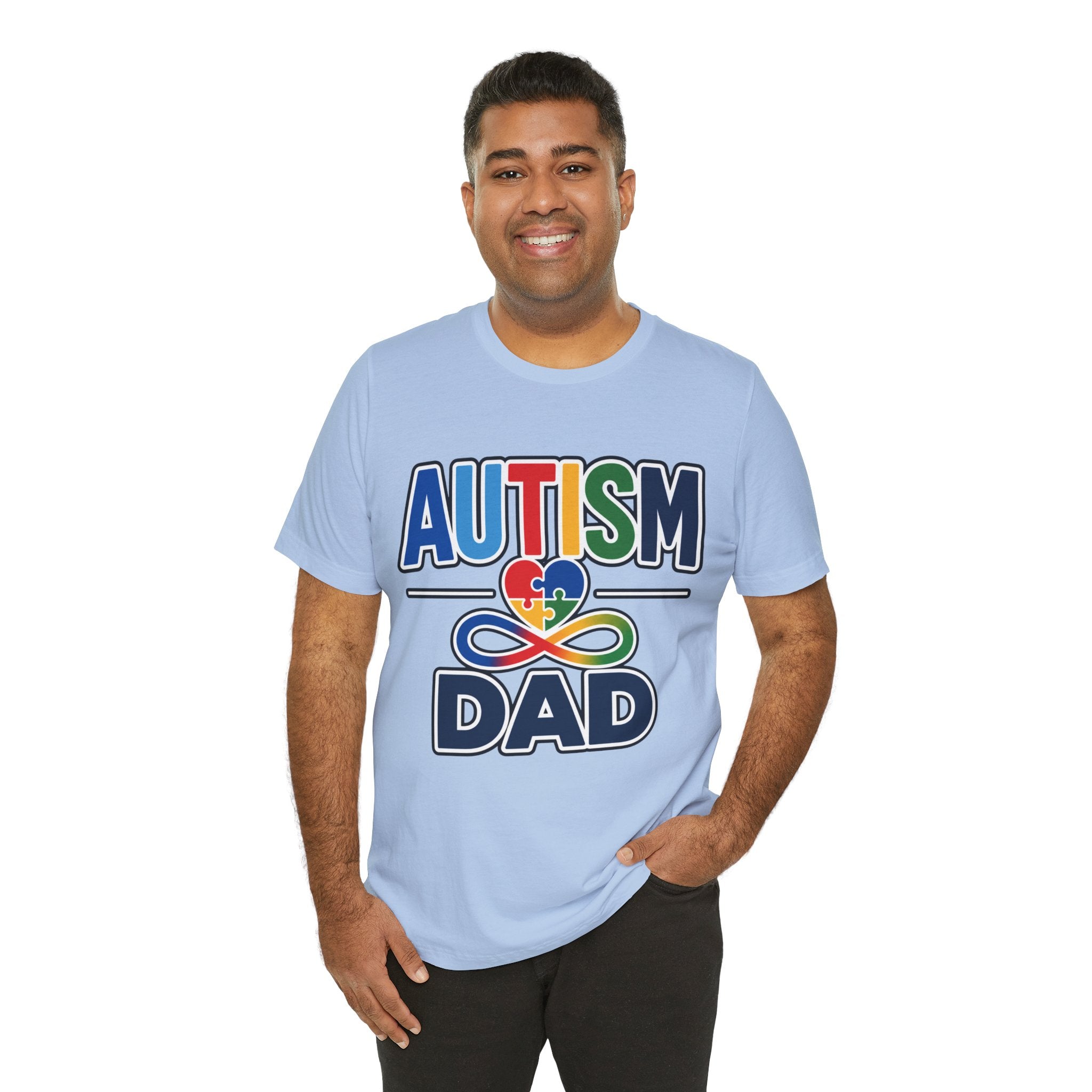 Autism Dad Heart Puzzle Infinity Shirt, Autism Awareness T-Shirt, Autism Acceptance Dad Gift, Neurodiversity Family Apparel