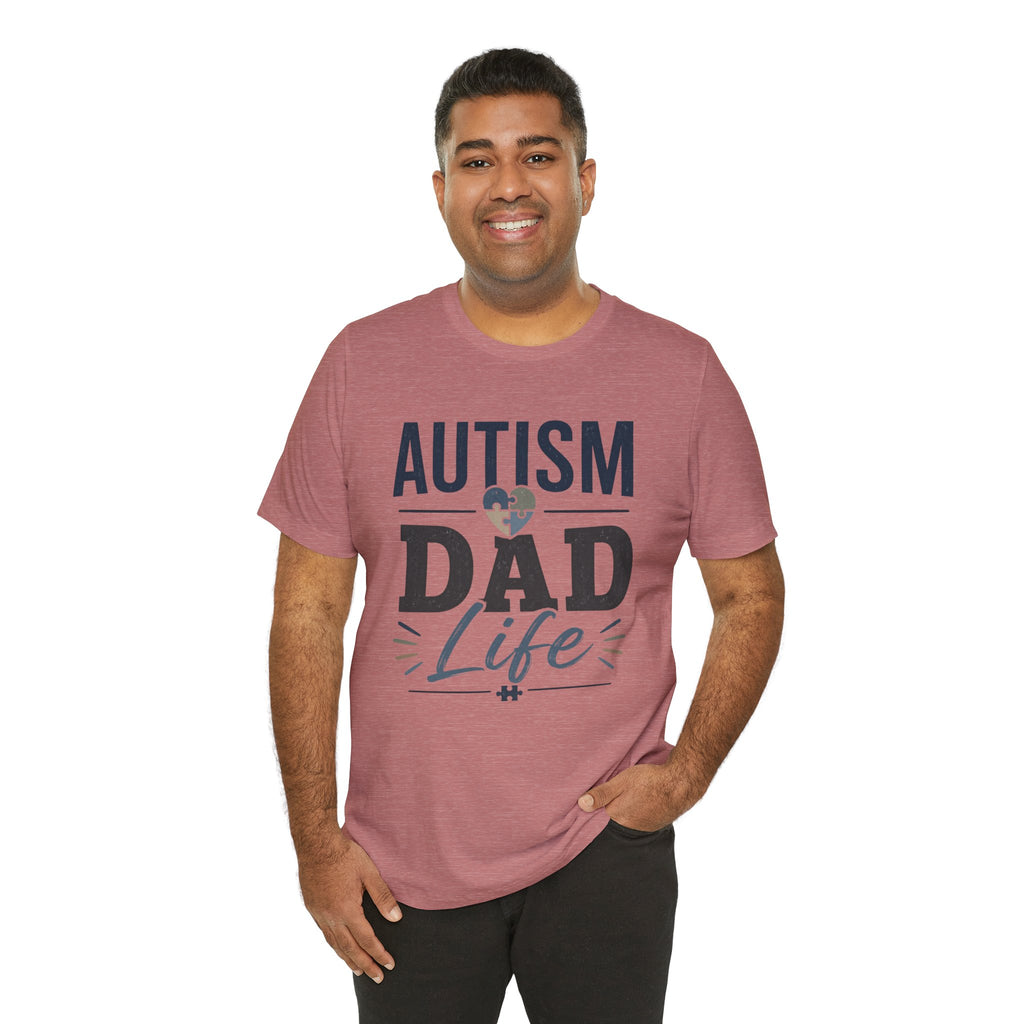Autism Dad Life Shirt Autism Dad T Shirt Proud Autism Father Gift Autism Awareness Shirt Special Needs Dad Tee Puzzle Heart Design
