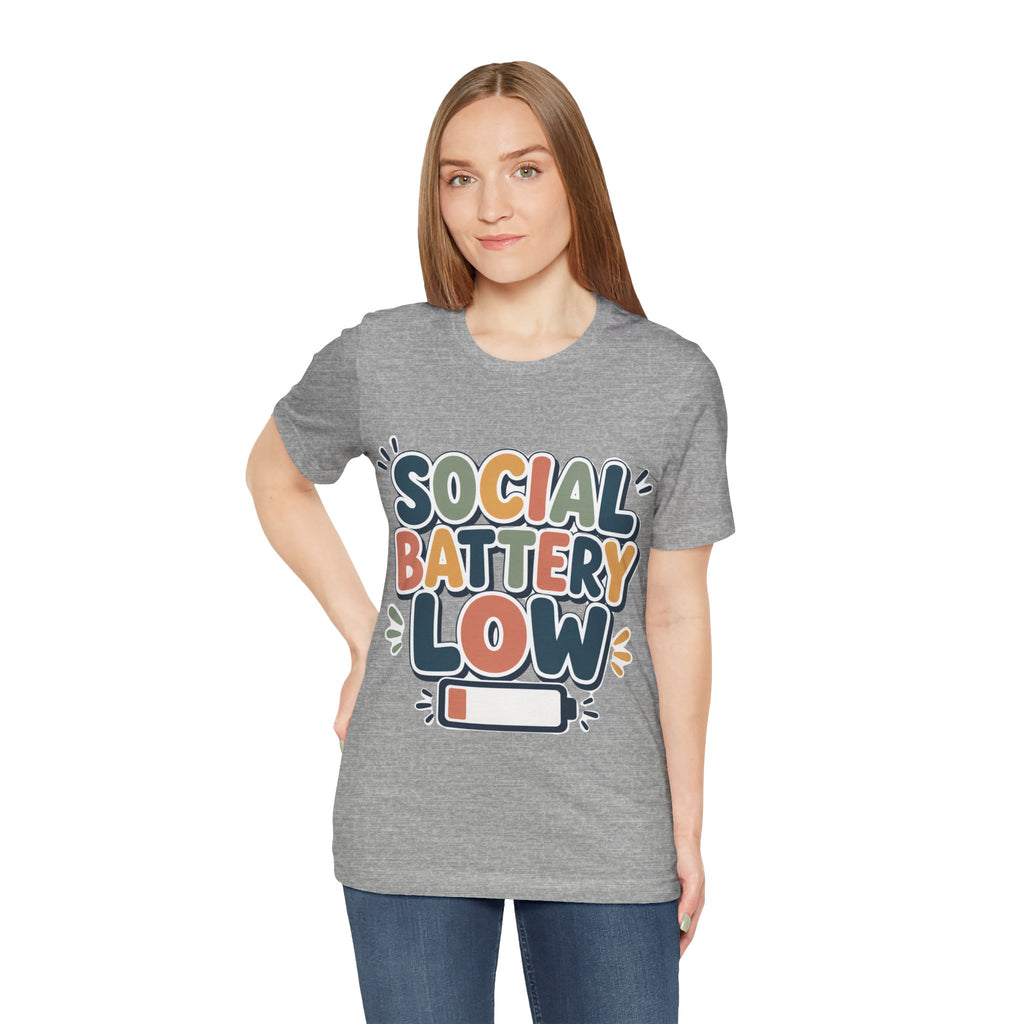 Social Battery Low T-Shirt — Funny Introvert Tee