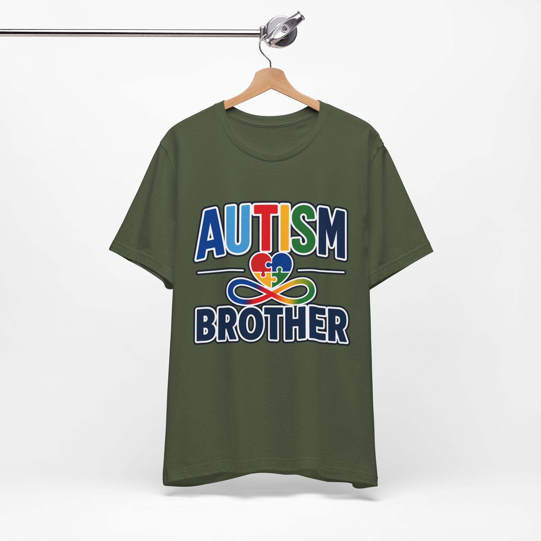 Autism Brother Shirt | Puzzle Heart Infinity T-Shirt | Proud Autism Sibling Tee | Autism Awareness & Acceptance Gift for Brother
