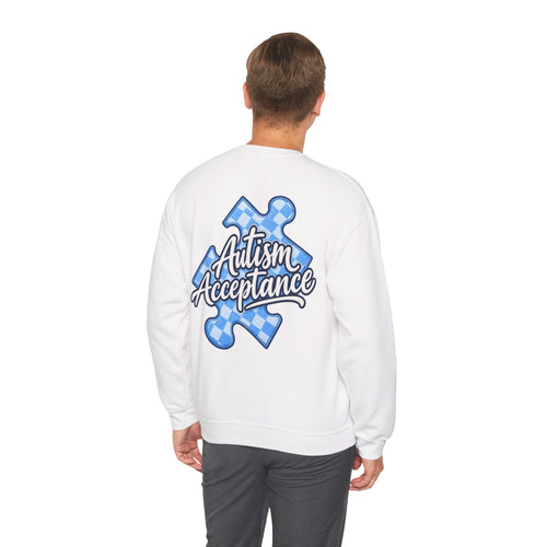 Autism Acceptance Sweatshirt, Puzzle Piece Awareness Crewneck, Autism Advocate Hoodie, Neurodiversity Gift, Autism Family Apparel