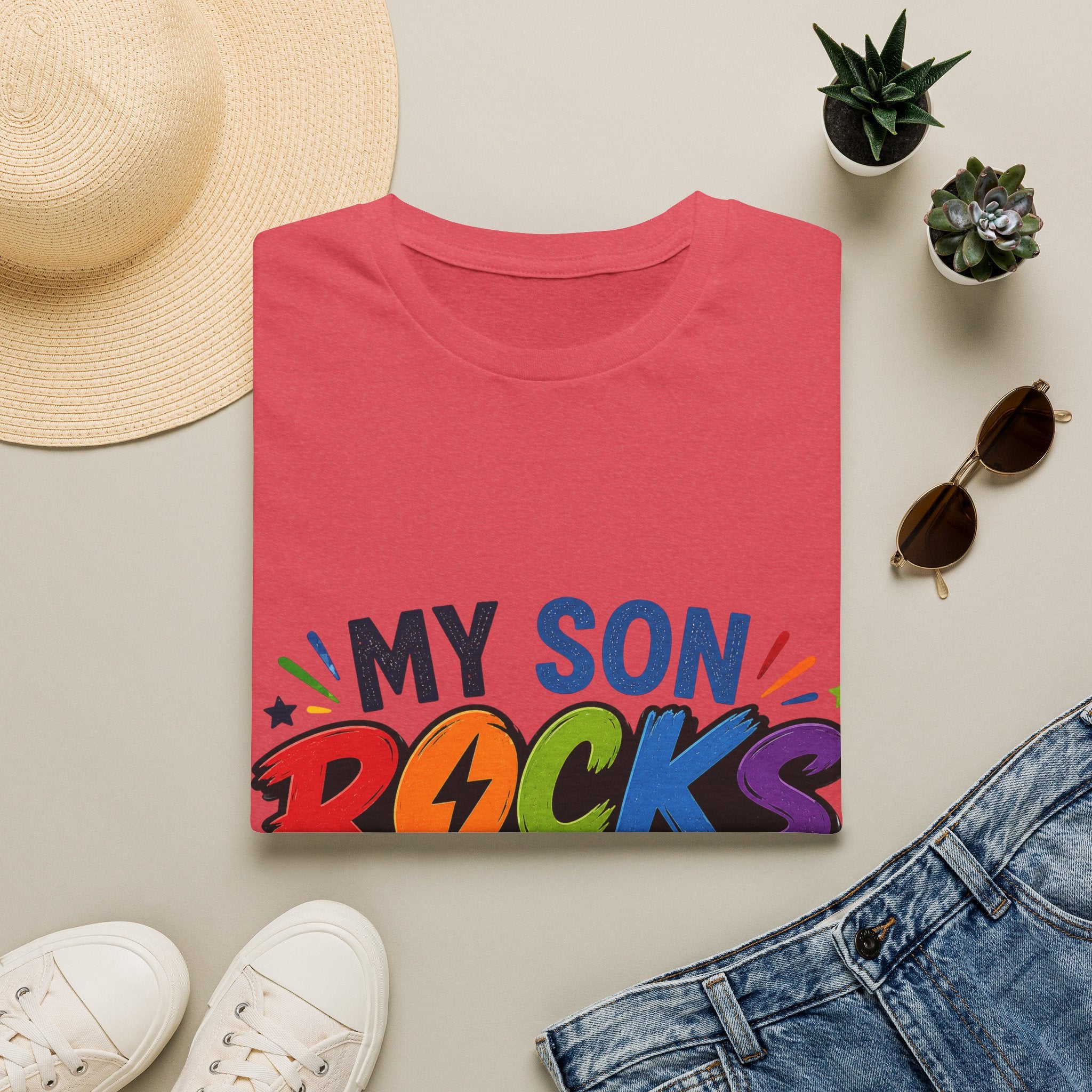 My Son Rocks the Spectrum Shirt, Autism Mom Shirt, Proud Autism Parent Tee, Autism Acceptance T-Shirt, Special Needs Mom Apparel