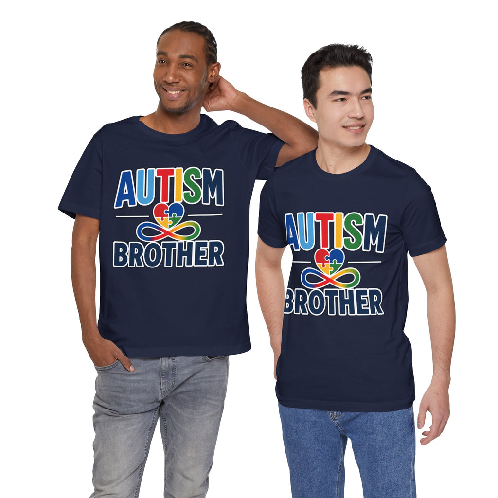Autism Brother Shirt | Puzzle Heart Infinity T-Shirt | Proud Autism Sibling Tee | Autism Awareness & Acceptance Gift for Brother