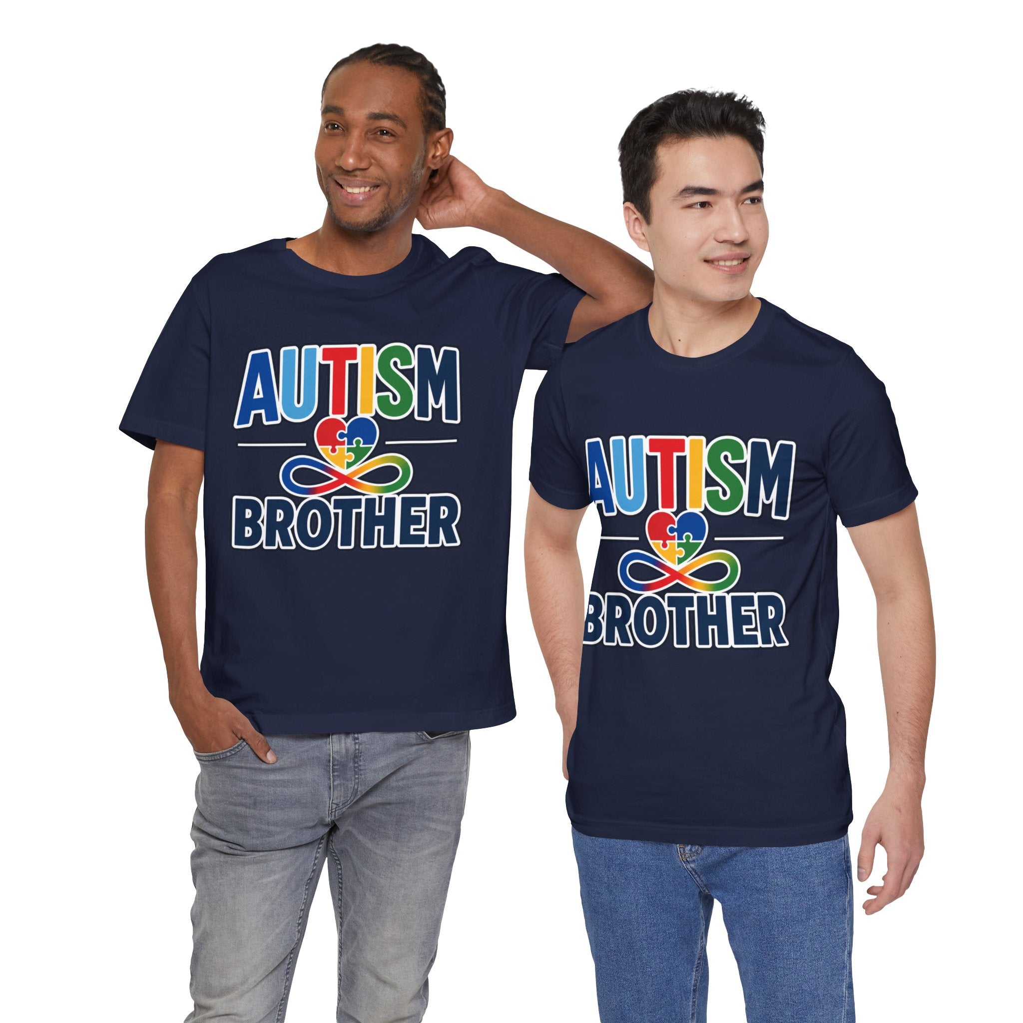 Autism Brother Shirt | Puzzle Heart Infinity T-Shirt | Proud Autism Sibling Tee | Autism Awareness & Acceptance Gift for Brother