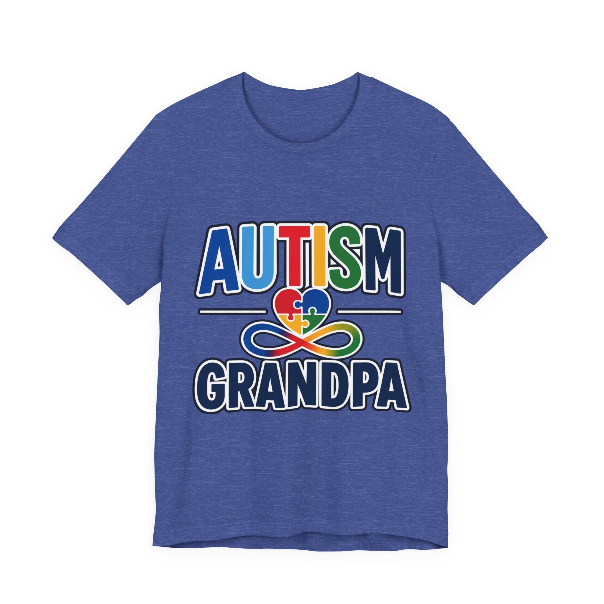 Autism Grandpa Shirt | Puzzle Heart Infinity T-Shirt | Proud Autism Grandpa Tee | Autism Awareness & Acceptance Gift for Grandpa