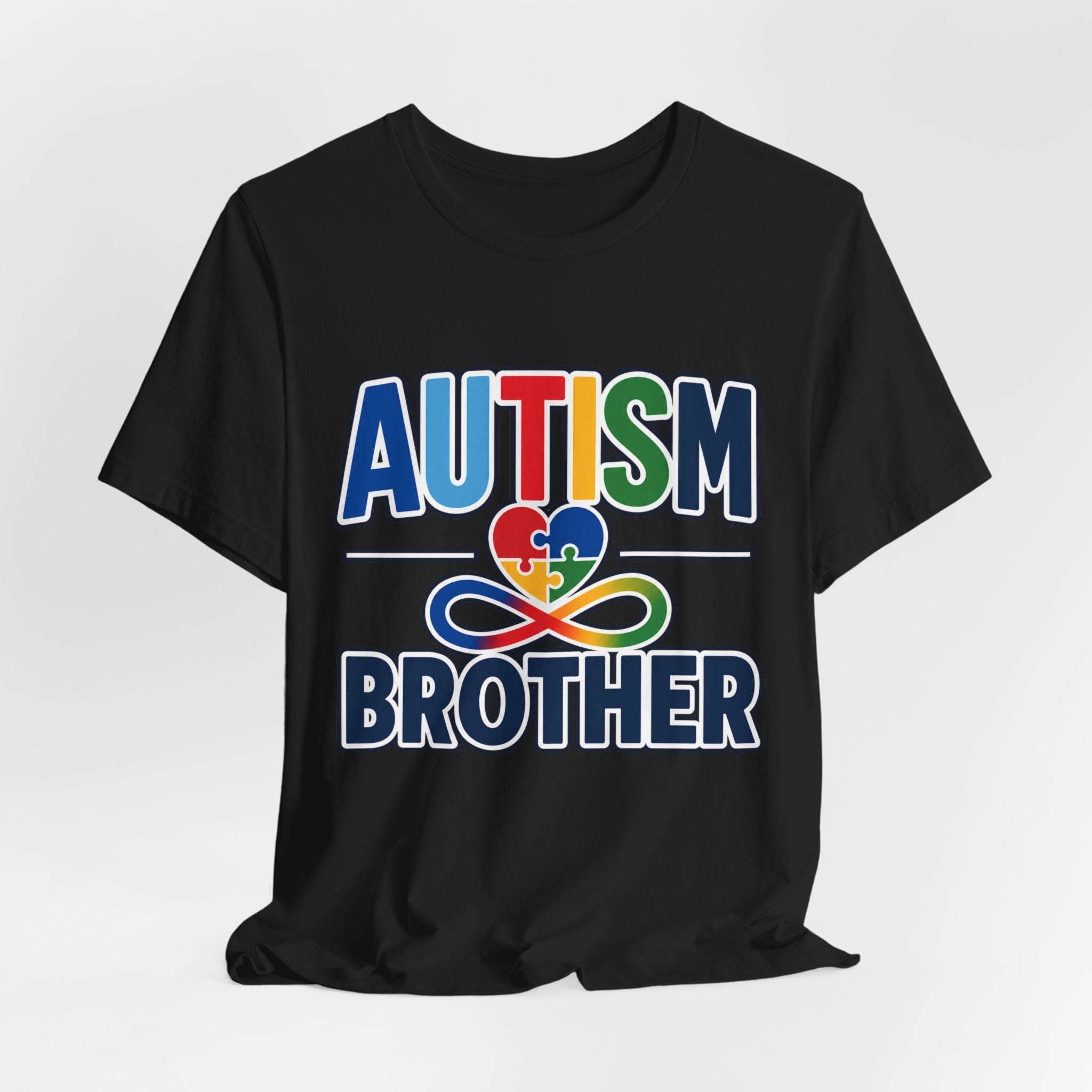 Autism Brother Shirt | Puzzle Heart Infinity T-Shirt | Proud Autism Sibling Tee | Autism Awareness & Acceptance Gift for Brother
