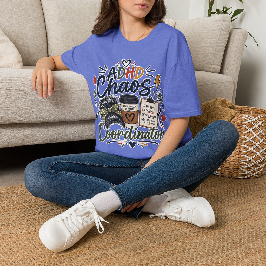ADHD Chaos Coordinator Shirt | Funny ADHD T-Shirt | ADHD Awareness Graphic Shirt | Mental Health Gift | Coffee & Chaos Apparel