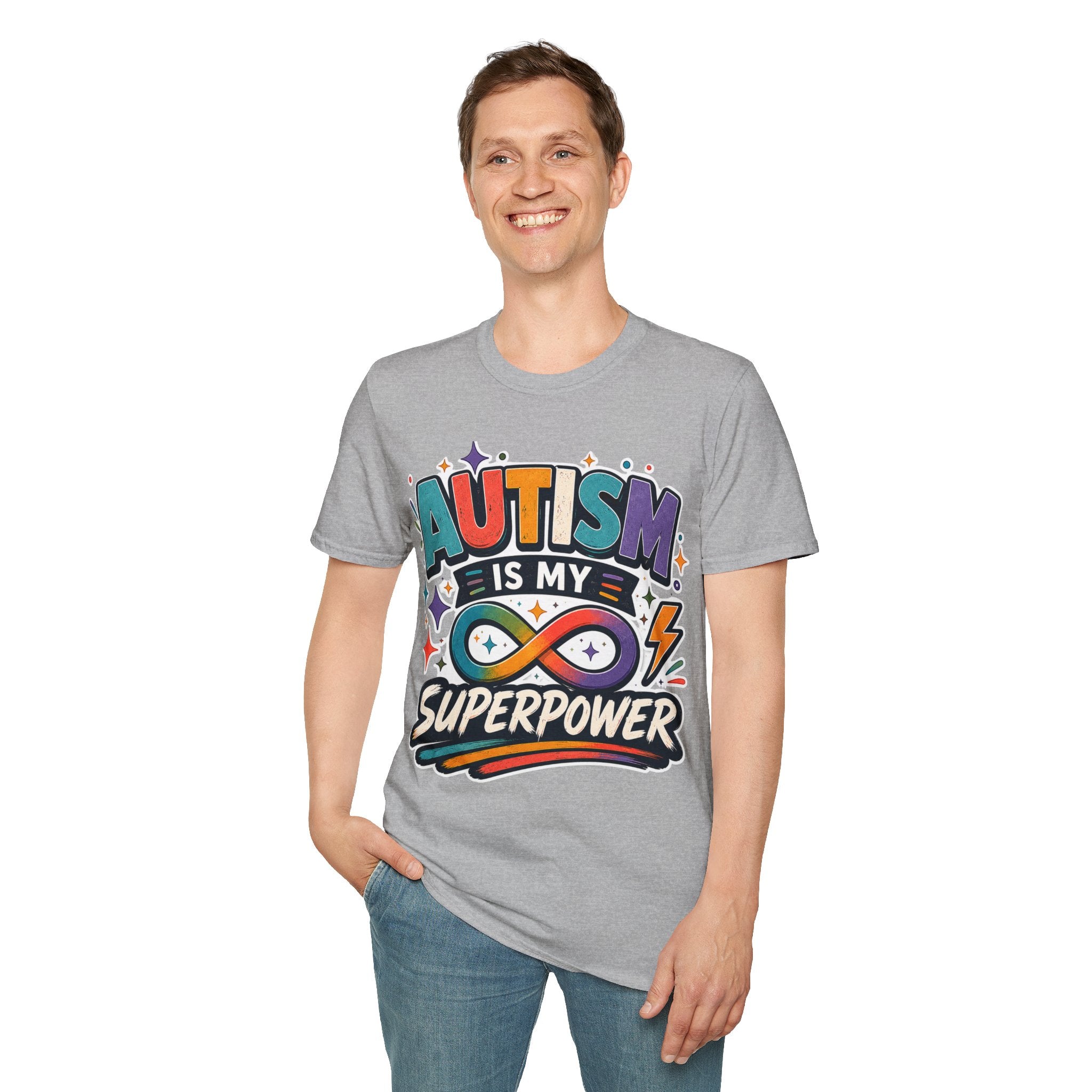 Autism Is My Superpower Shirt Autism Awareness T Shirt Autism Acceptance Tee Infinity Heart Puzzle Design Neurodiversity Gift Unisex