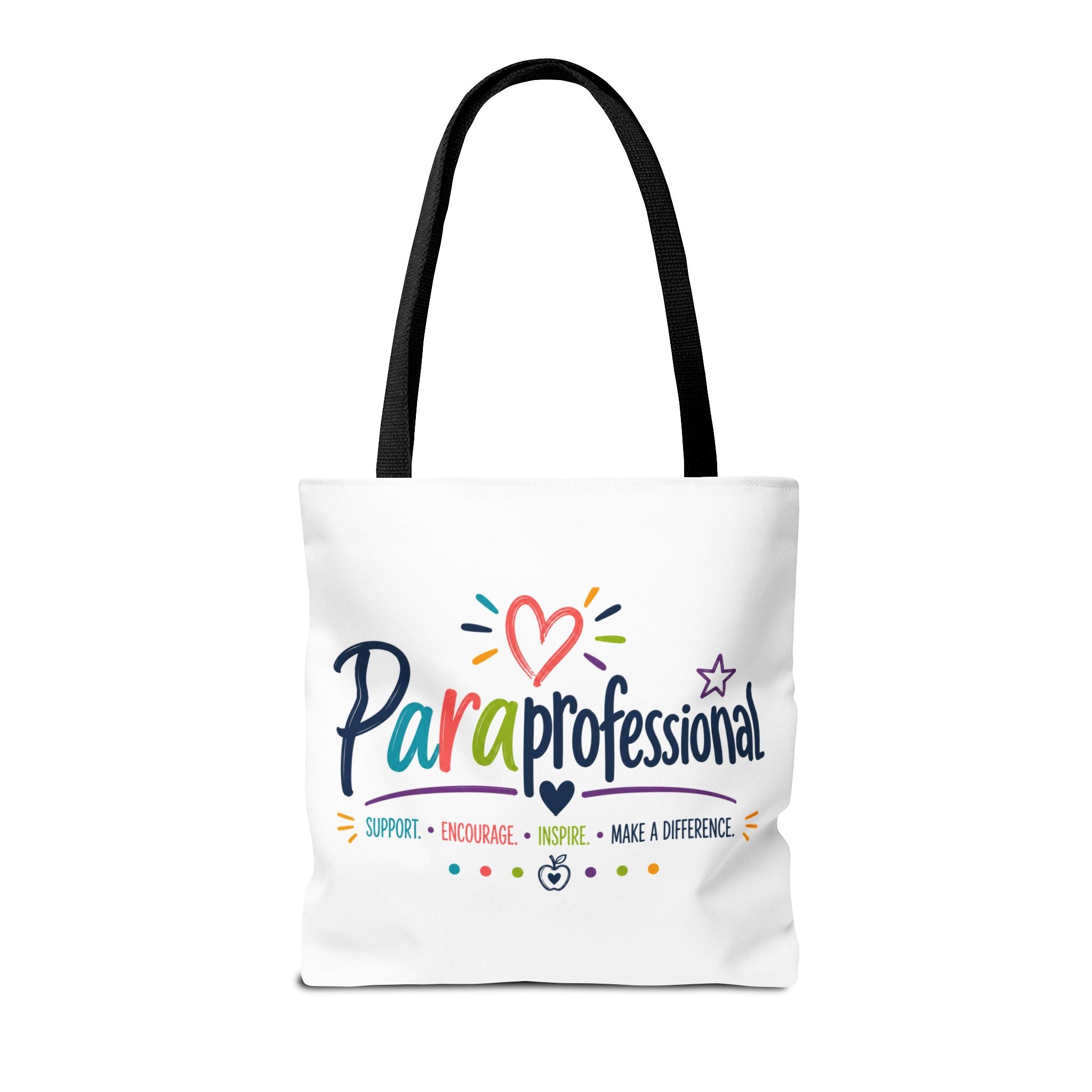 Paraprofessional Heart Logo Tote Bag | School Staff Appreciation