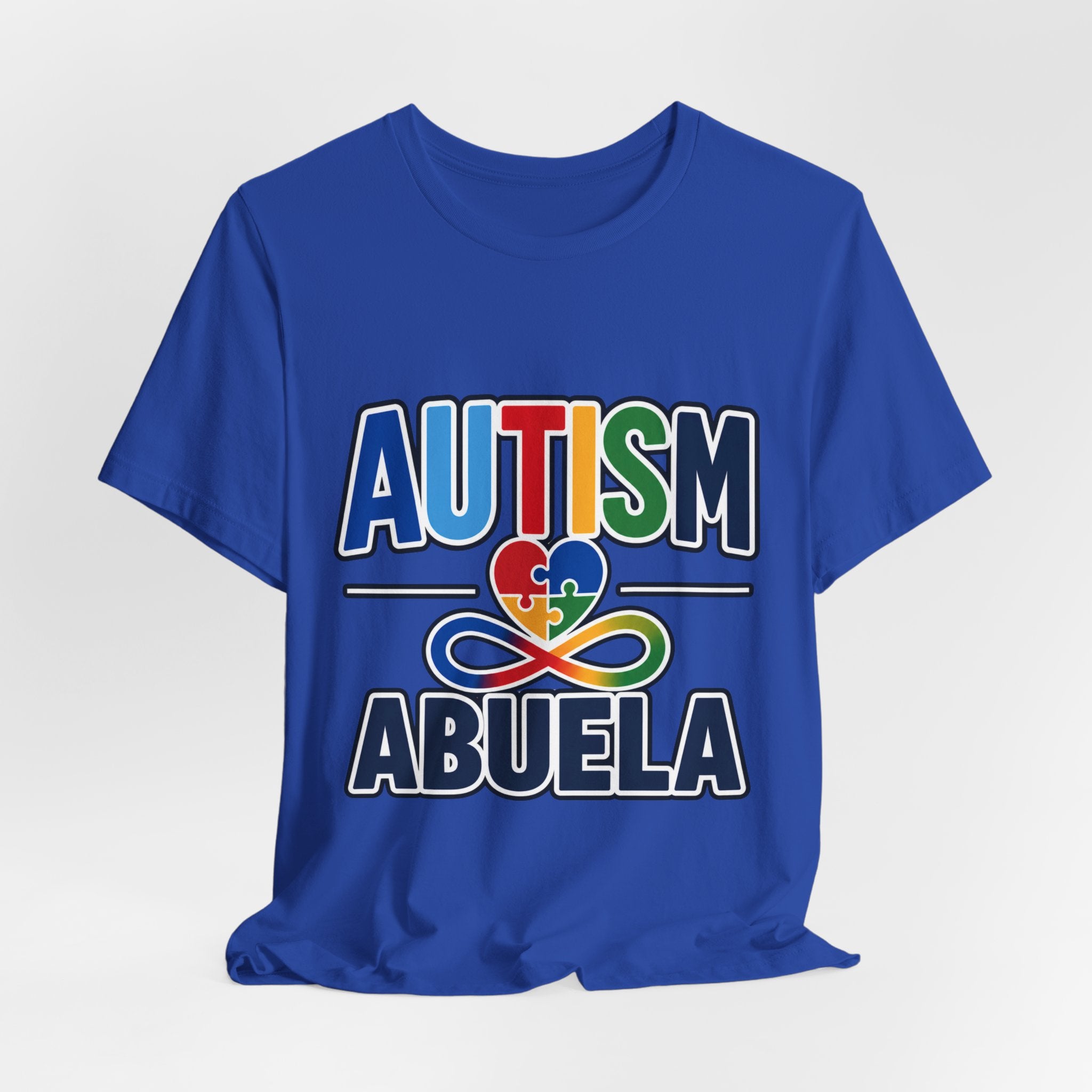 Autism Abuela Shirt | Spanish Autism Grandma T-Shirt | Puzzle Heart Infinity Design | Autism Awareness & Acceptance Gift
