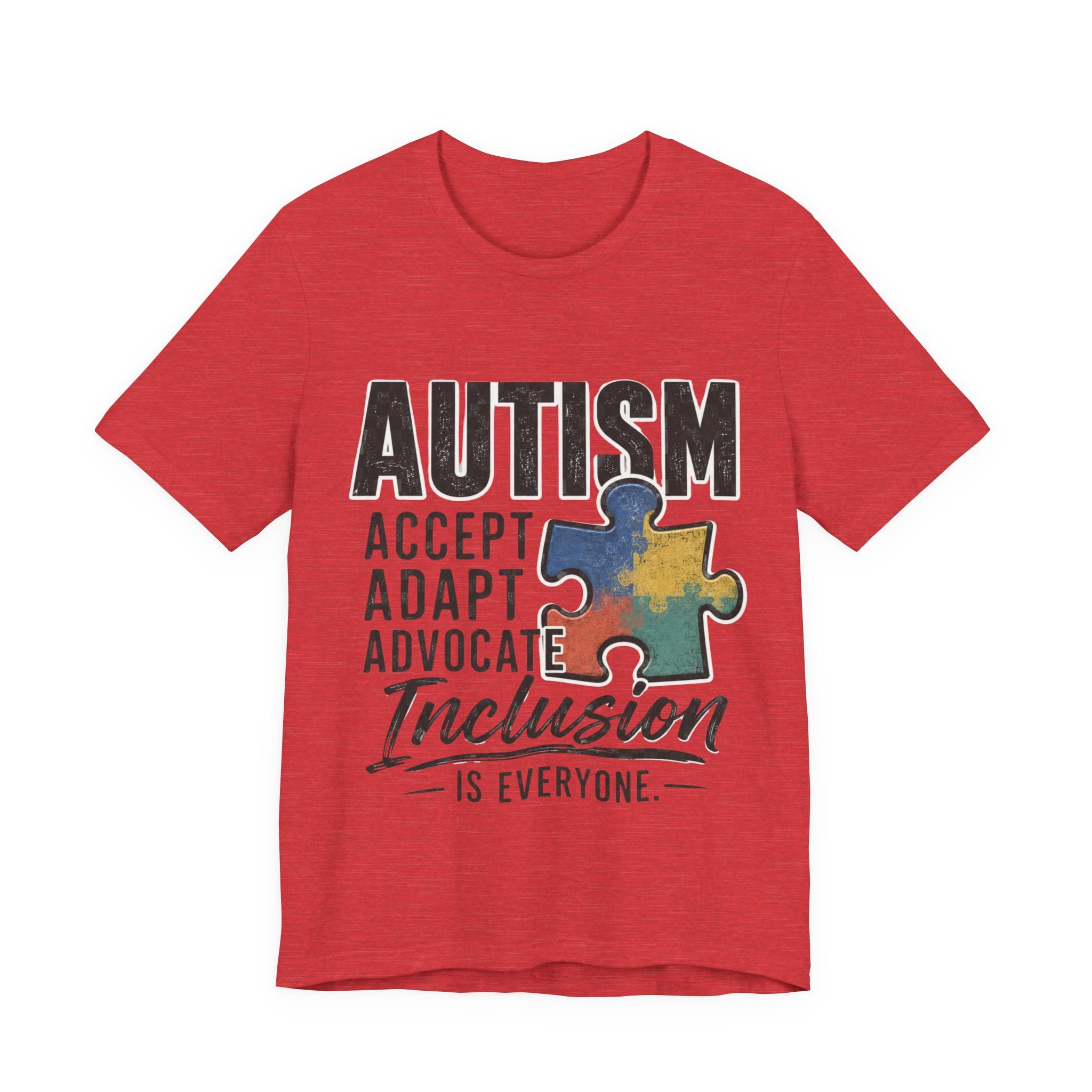 Autism Acceptance Shirt Inclusion Advocate T Shirt Puzzle Piece Tee Neurodiversity Awareness Special Needs Support Unisex Gift