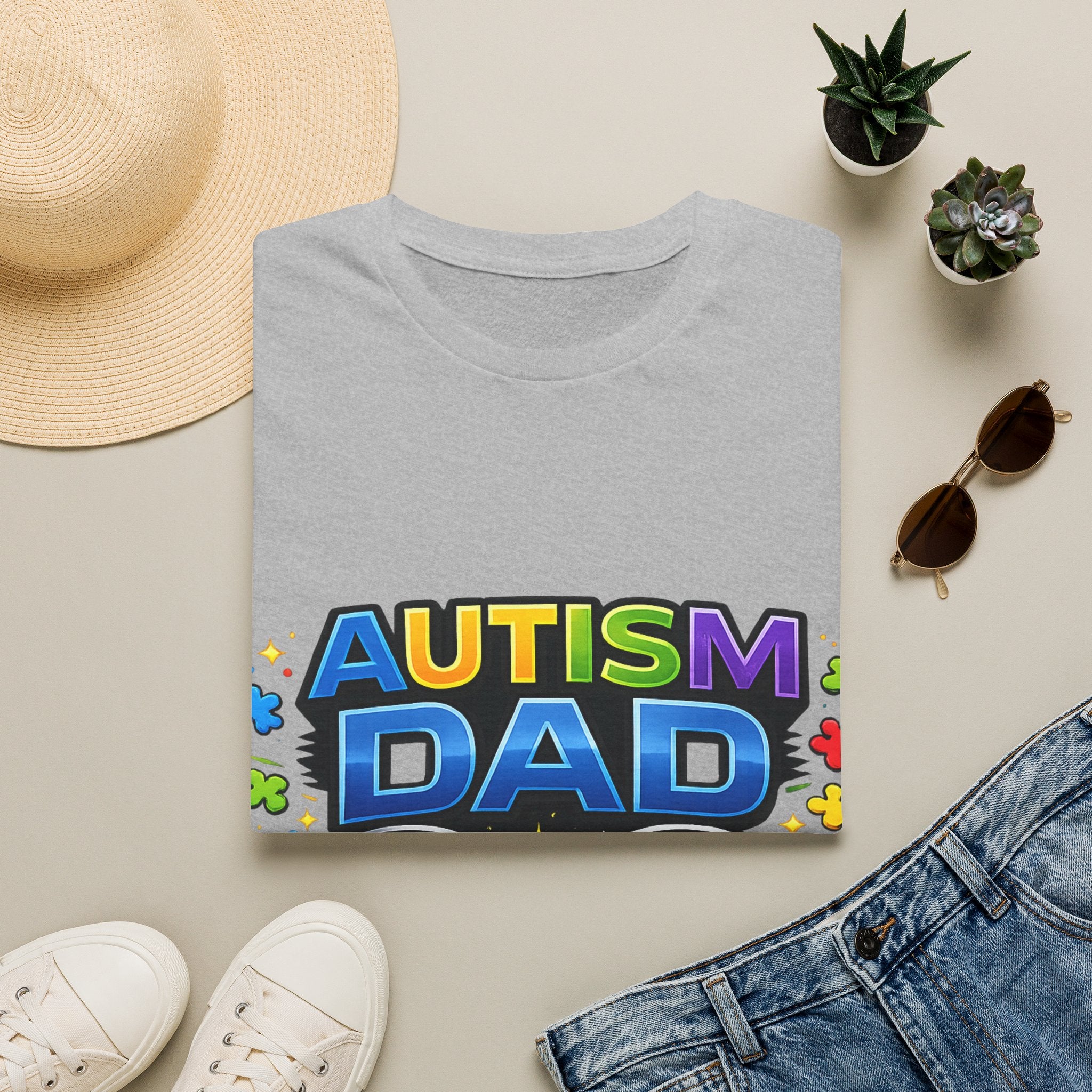 Autism Dad Shirt | Proud Autism Father Tee | Infinity Puzzle Ribbon T-Shirt | Autism Awareness Gift for Dad | Neurodiversity Support