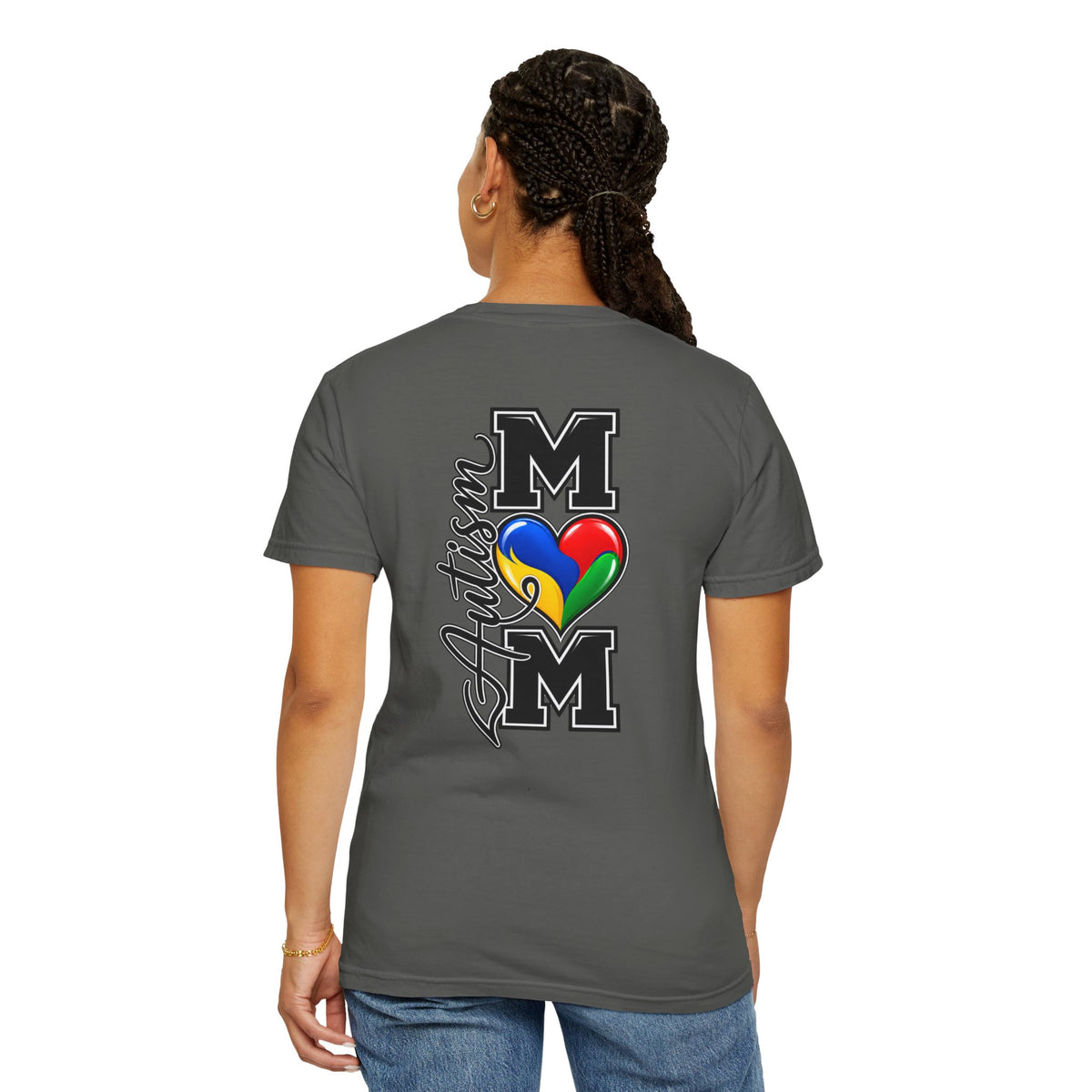 Autism Mom T-Shirt, Letter M Puzzle Heart Shirt, Autism Awareness Mom Tee, Autism Acceptance Gift, Neurodiversity Family Apparel