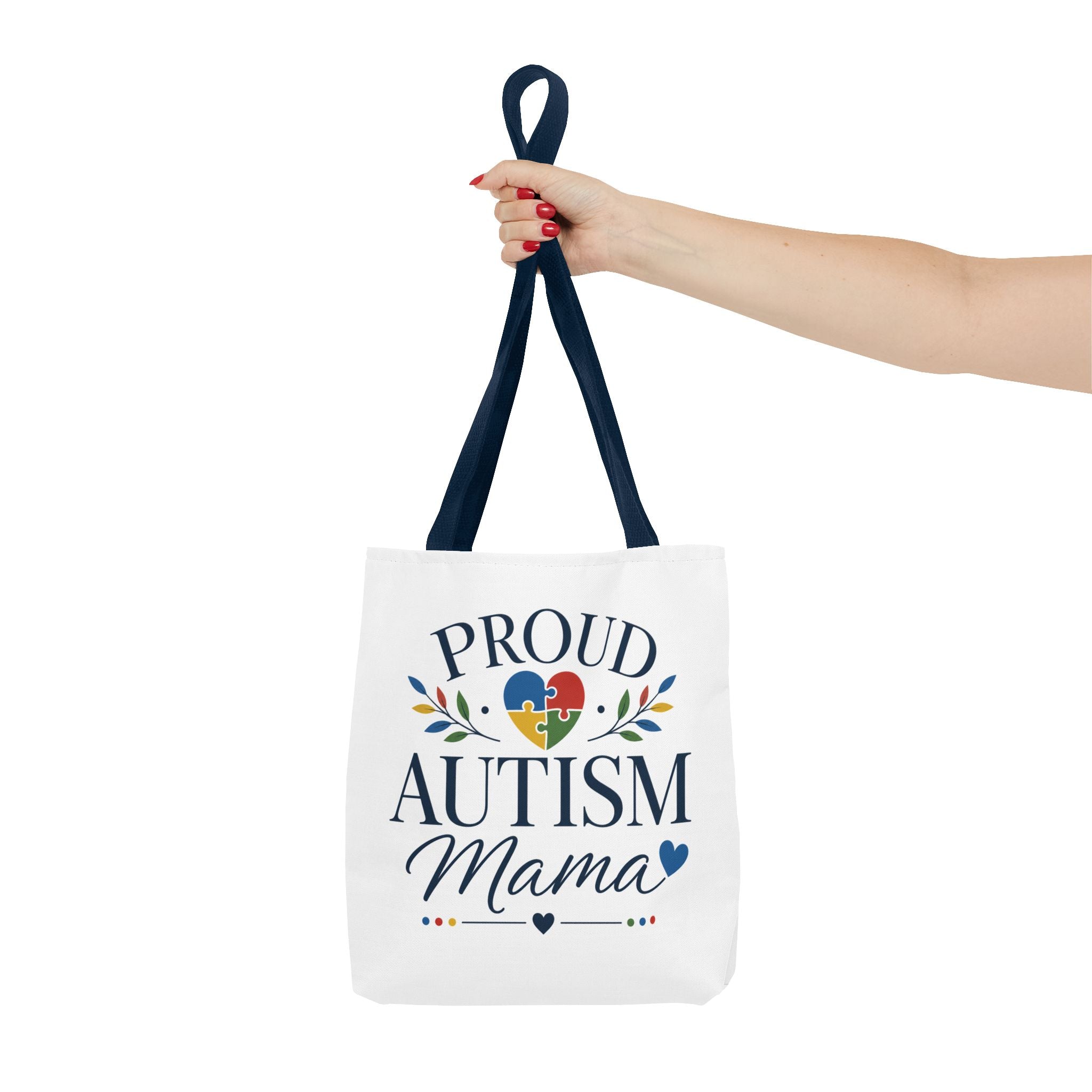 Proud Autism Mama Tote Bag | Puzzle Heart Support Awareness