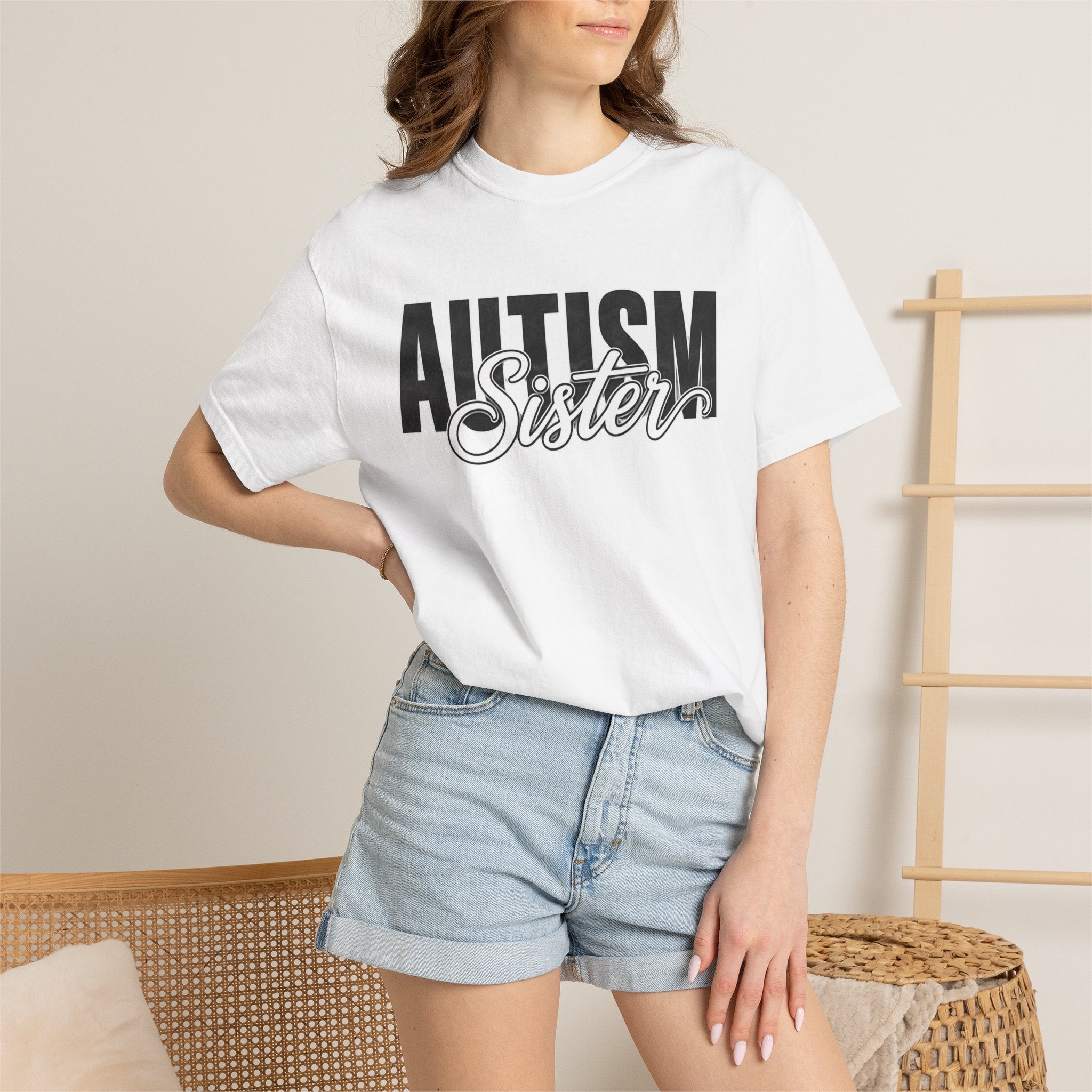 Autism Sister Shirt Proud Autism Sister T Shirt Autism Awareness Autism Acceptance Gift Puzzle Heart Special Needs Sibling Tee