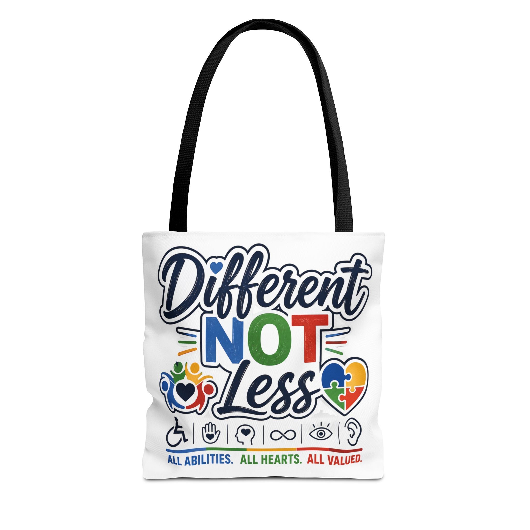 Different Not Less Tote Bag | Neurodiversity Awareness, All Abilities Design