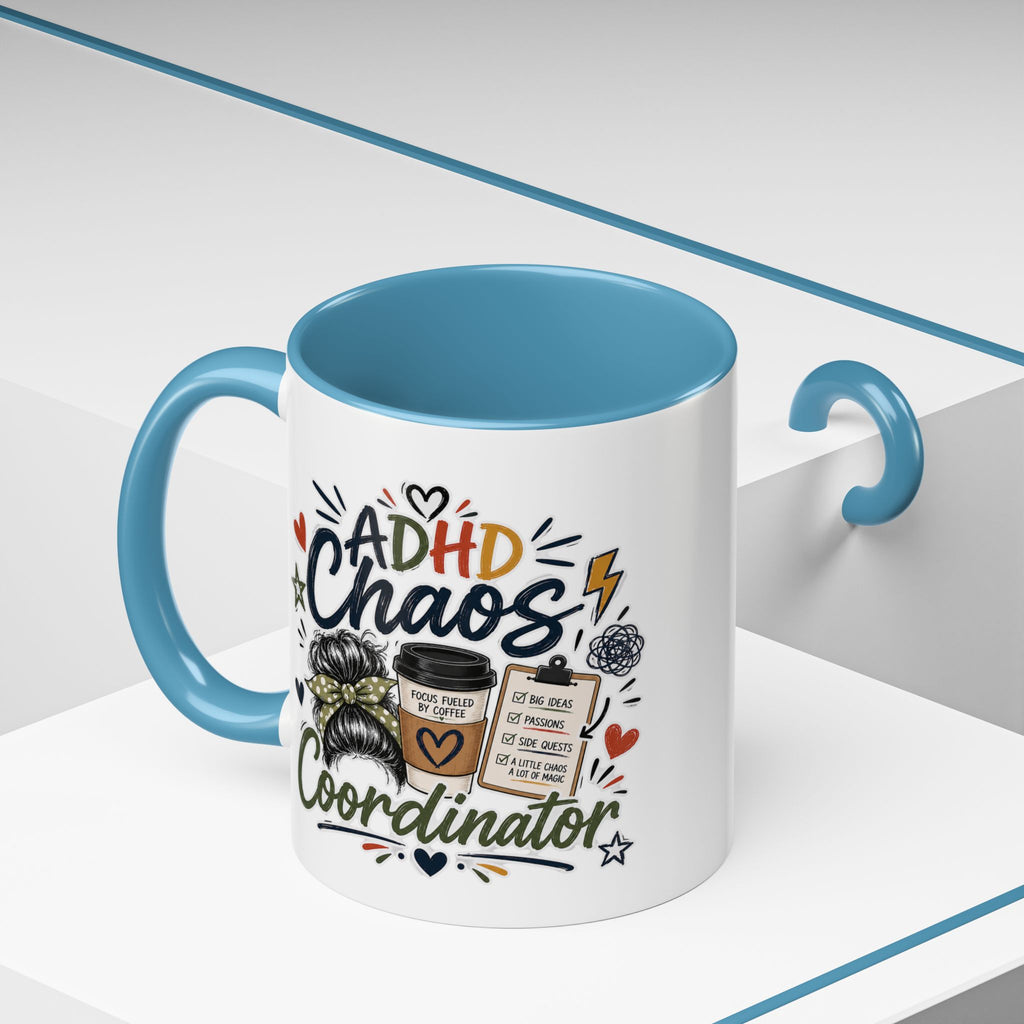 ADHD Chaos Coordinator Mug | Funny ADHD Coffee Mug | Mental Health Awareness Cup | Ceramic Coffee Mug for Moms, Teachers & ADHD Lovers