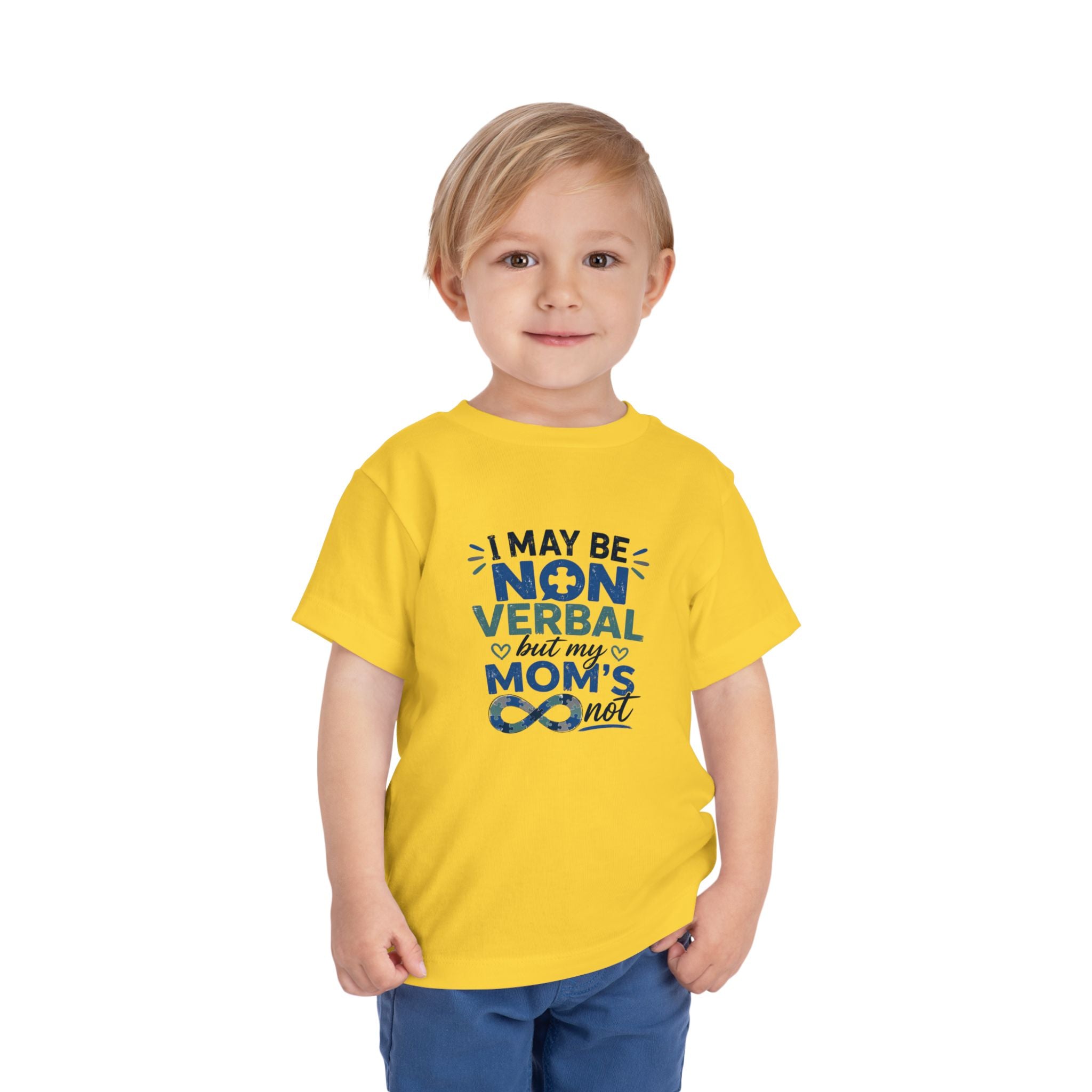 I May Be Nonverbal But My Mom's Not toddler tee | Autism Awareness shirt