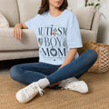 Autism Boy Mom Shirt | Proud Autism Mom T-Shirt | Puzzle Heart Infinity Design | Autism Awareness & Acceptance Gift | Special Needs Mom Apparel