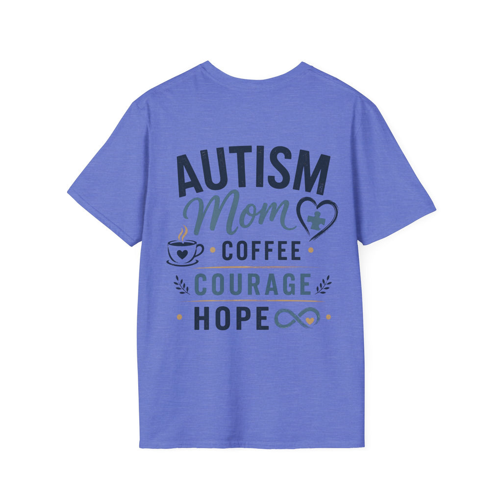 Autism Mom Shirt | Coffee Courage Hope Tee | Autism Mama T-Shirt | Special Needs Mom Gift | Autism Awareness Apparel | Neurodiversity