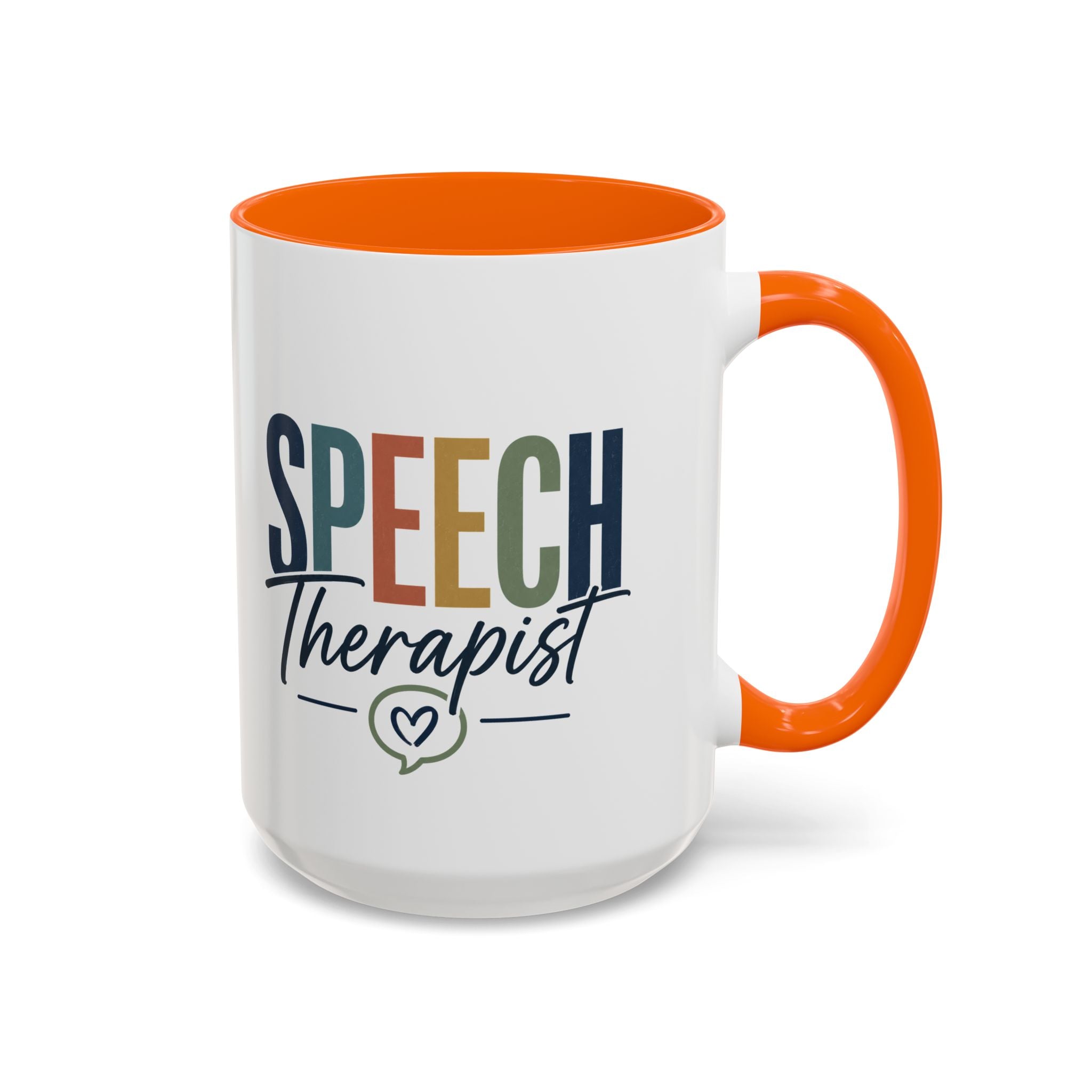Speech Therapist Coffee Mug | Colorful Lettering Accent Mug