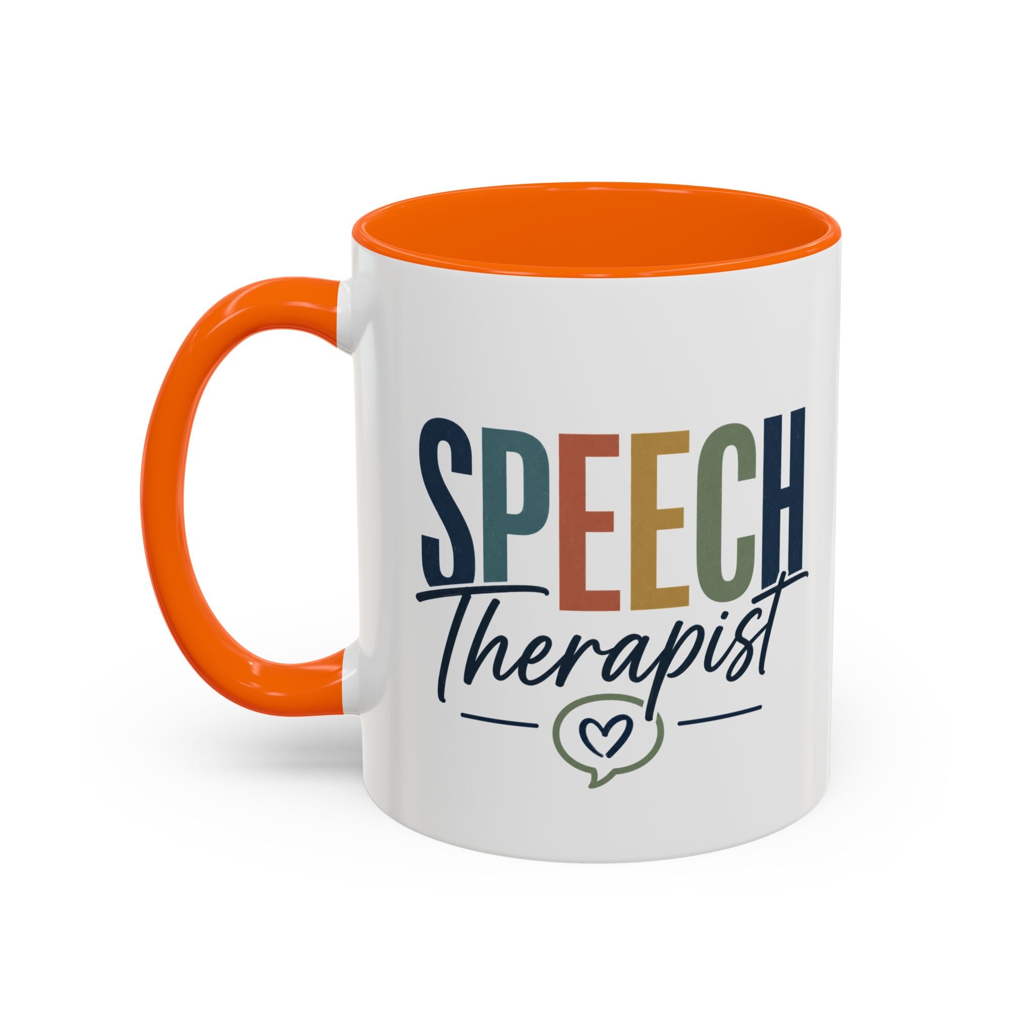 Speech Therapist Coffee Mug | Colorful Lettering Accent Mug