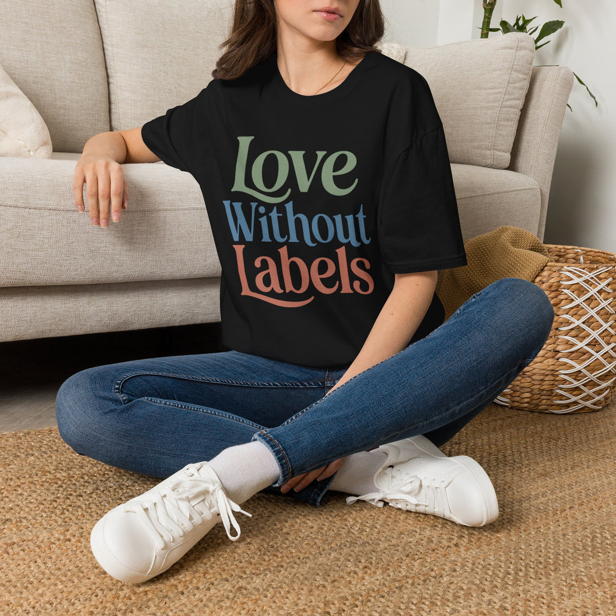 Love Without Labels T-Shirt, Inclusive Typography Tee, Autism Acceptance Shirt, Disability Inclusion Gift, Special Education Teacher Tee
