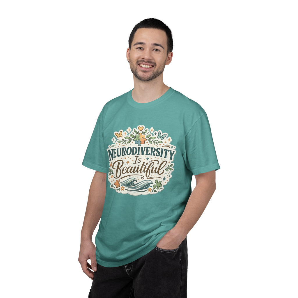 Neurodiversity Is Beautiful T-shirt | Floral Wave Awareness Tee