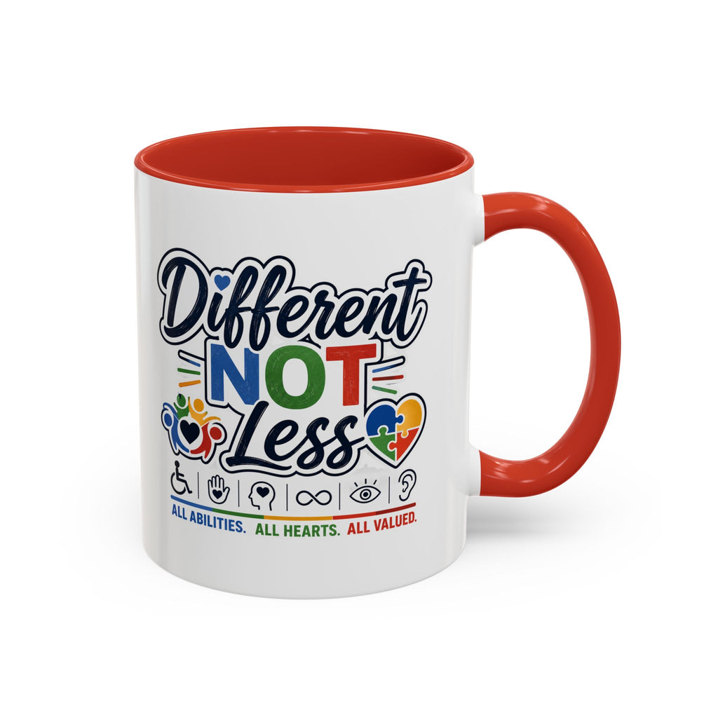 Different Not Less Accent Coffee Mug – Disability Pride Inspirational 11/15oz