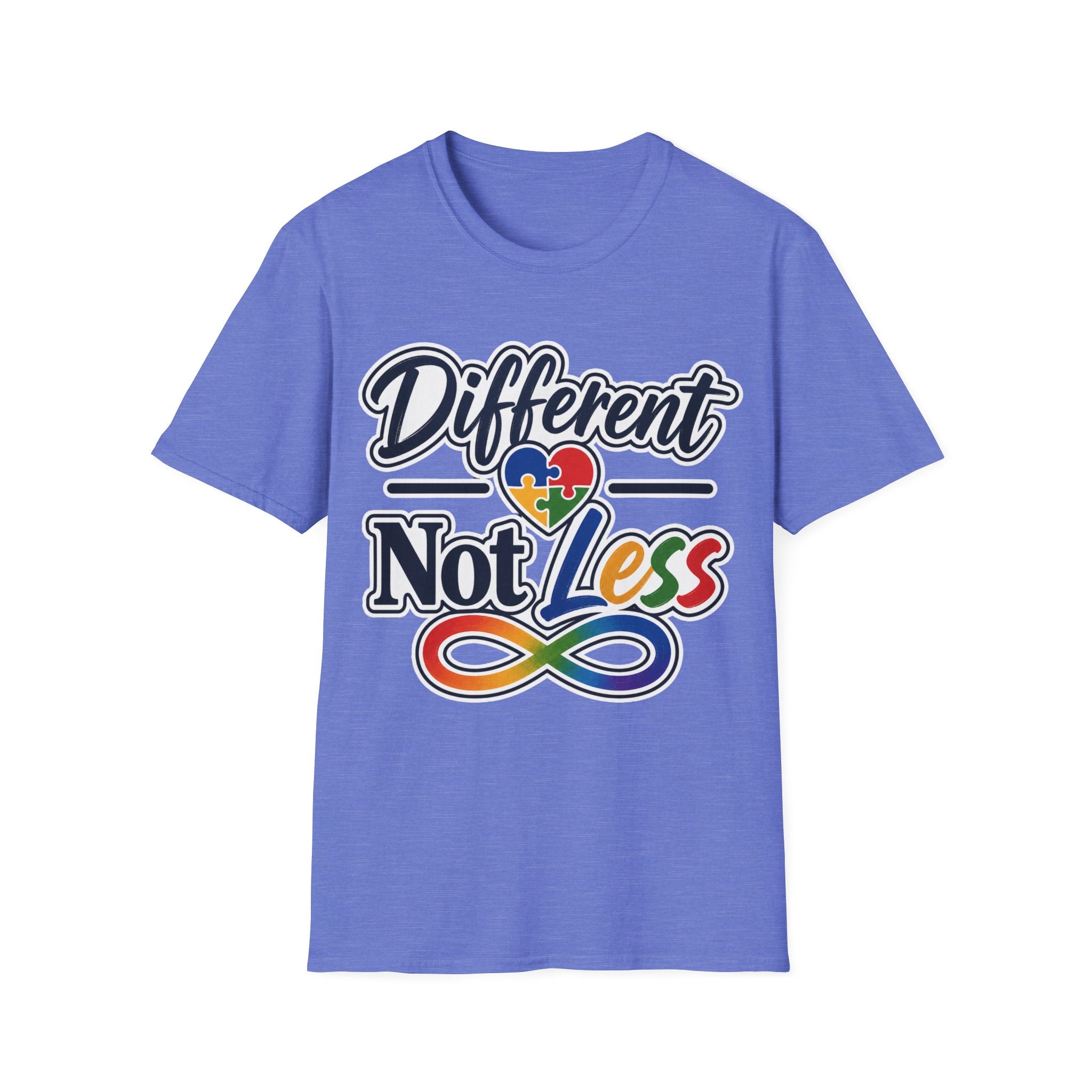Different Not Less T-Shirt | Autism Awareness Puzzle Heart & Infinity Shirt