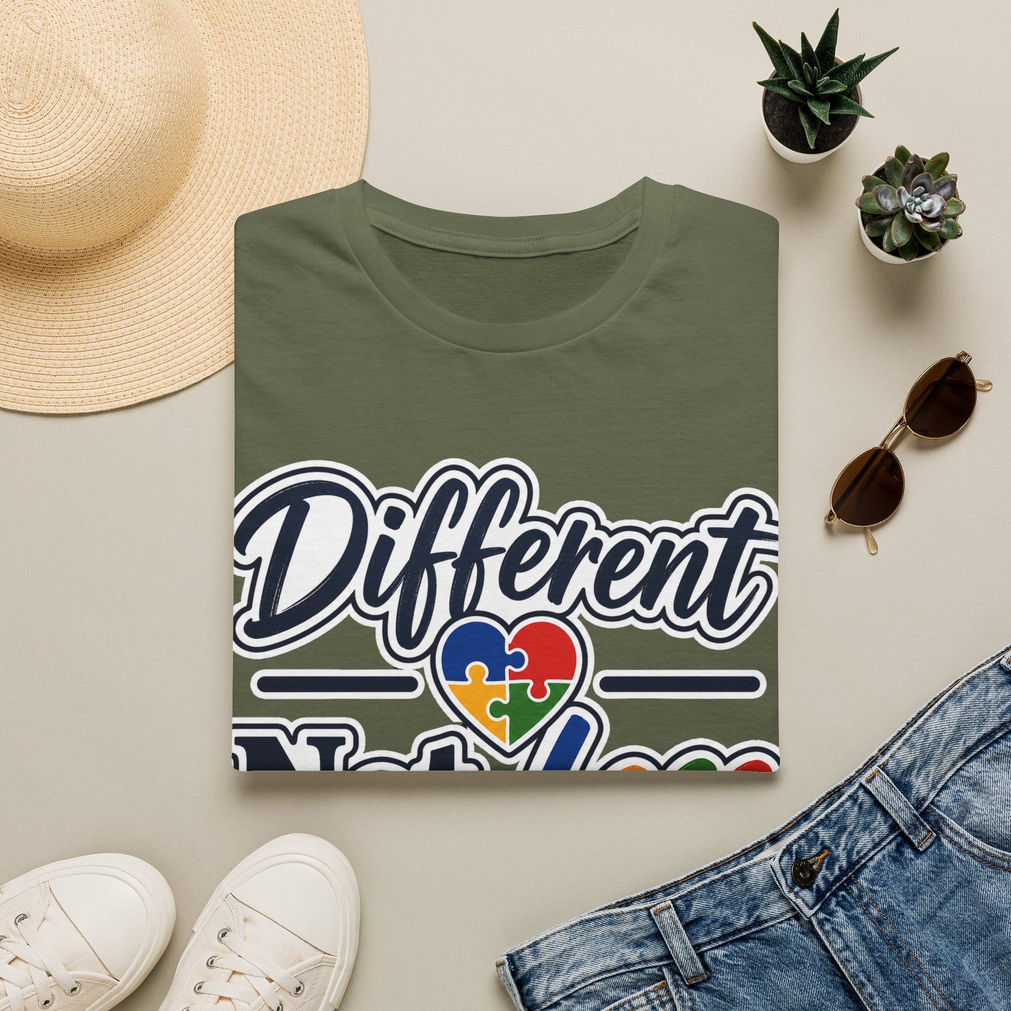 Different Not Less T-Shirt | Autism Awareness Puzzle Heart & Infinity Shirt