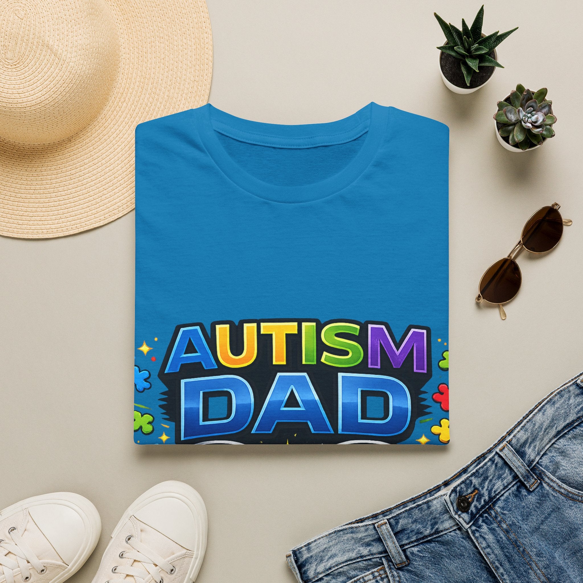 Autism Dad Shirt | Proud Autism Father Tee | Infinity Puzzle Ribbon T-Shirt | Autism Awareness Gift for Dad | Neurodiversity Support