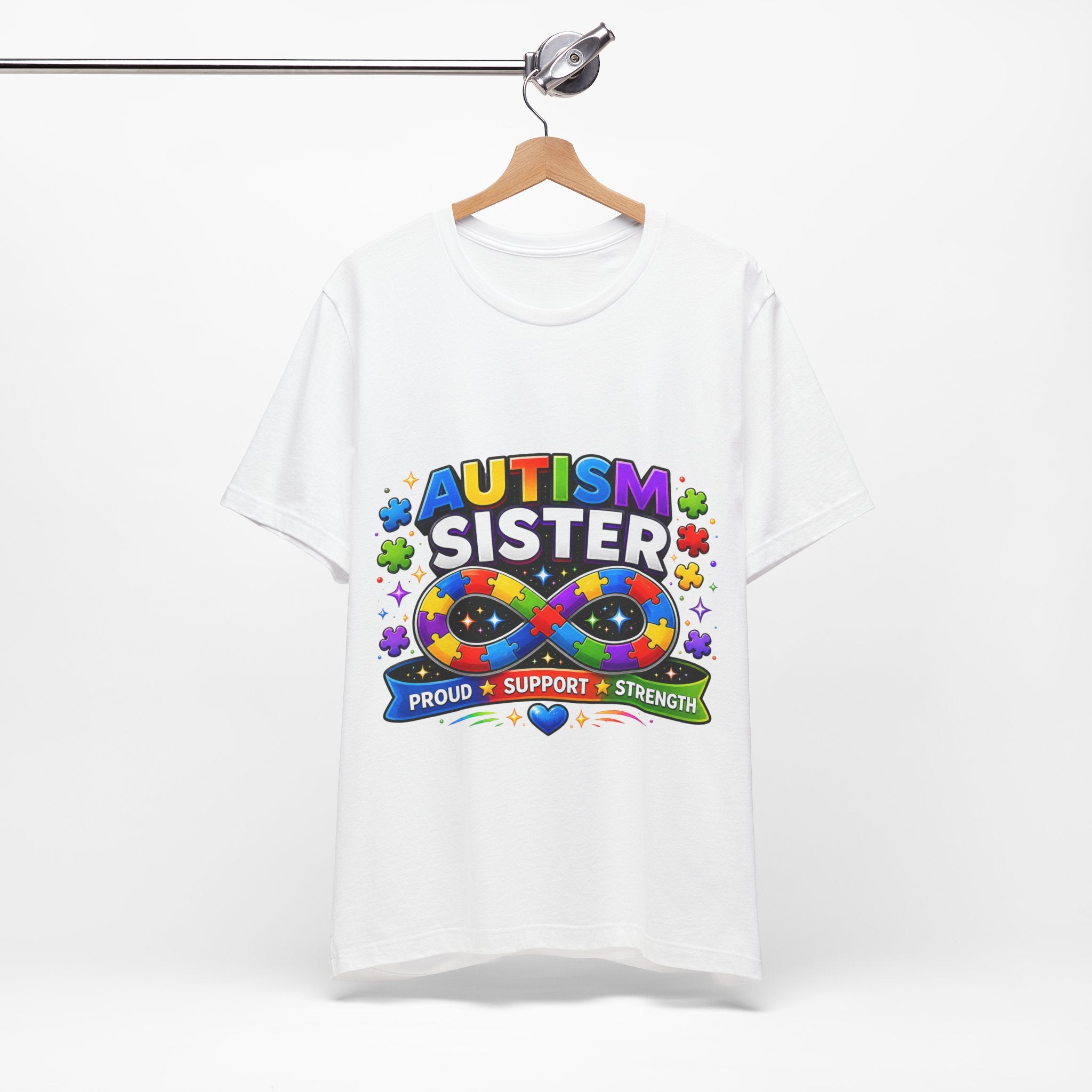 Autism Sister Tee | Puzzle Infinity Support Strength Shirt