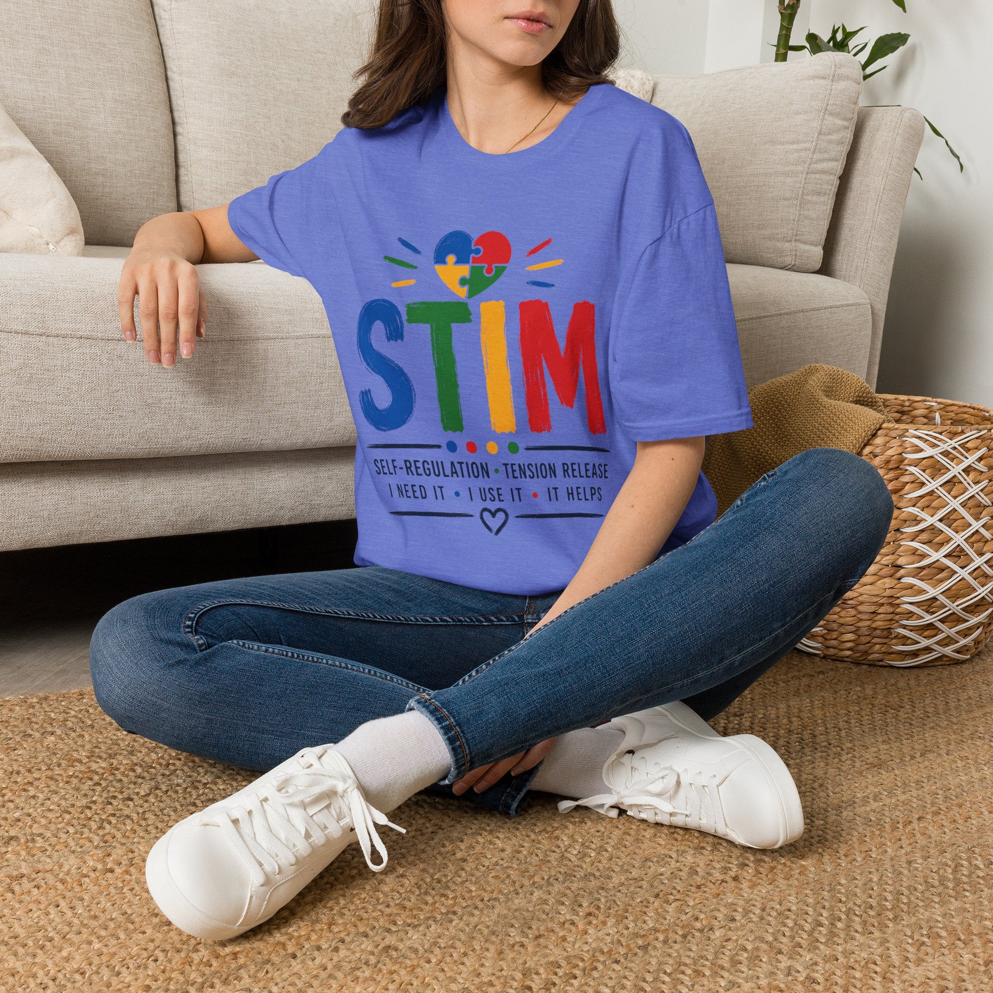 Autism Sensory Shirt | STIM Puzzle Heart Autism Awareness Shirt, Sensory Regulation Support Gift