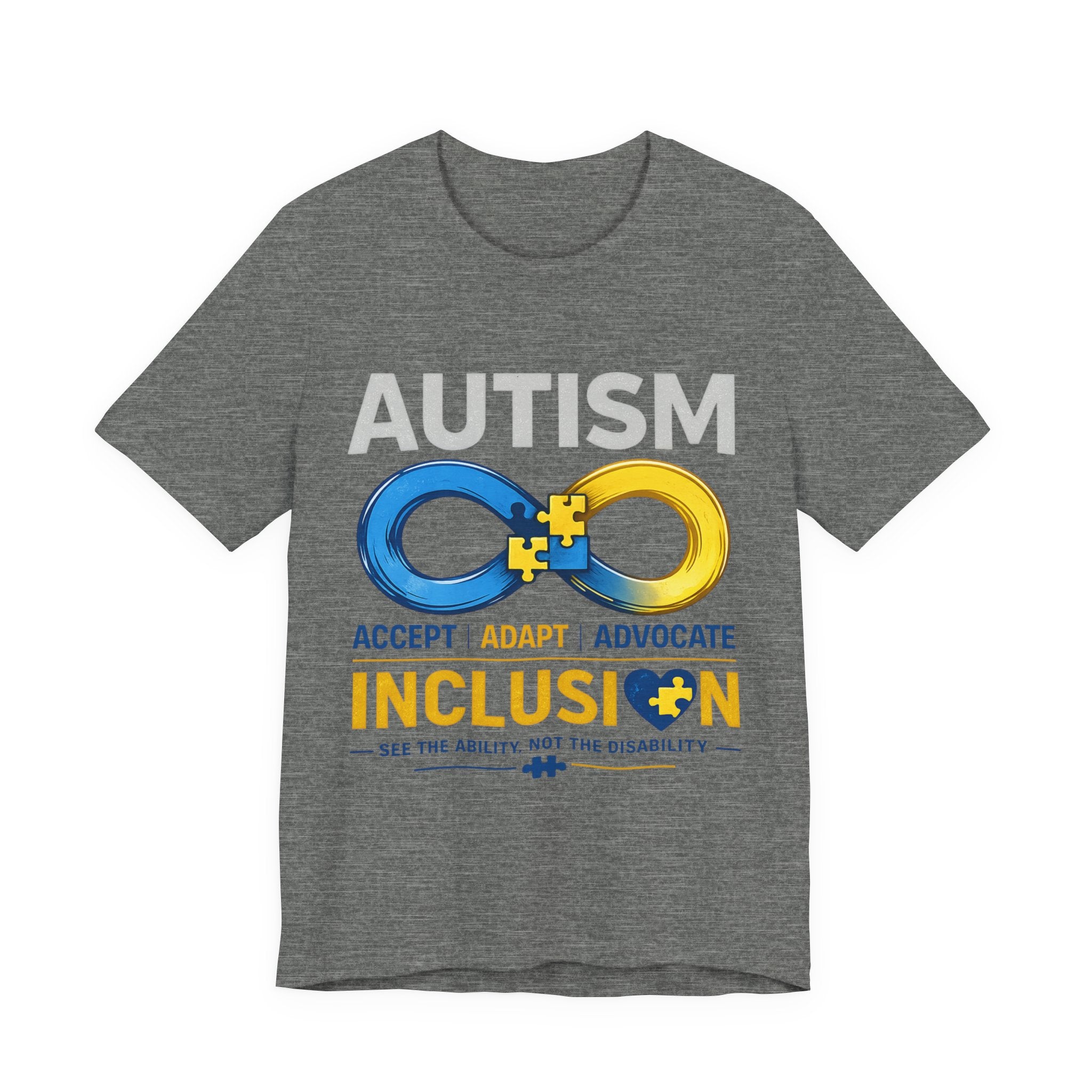 Autism Inclusion Shirt | Infinity Symbol T-Shirt | Accept Adapt Advocate Tee | Neurodiversity Awareness Gift | Kindness & Acceptance Apparel