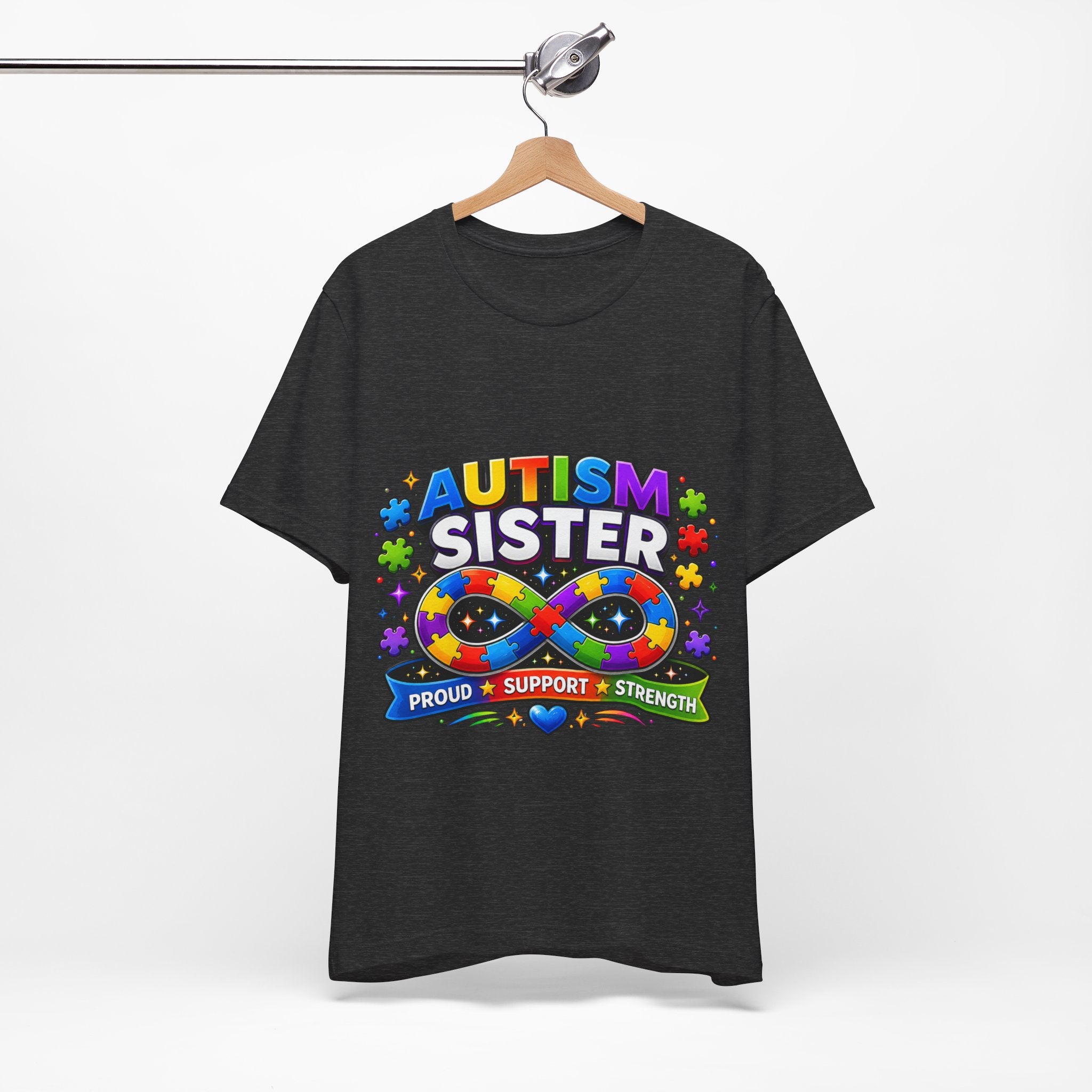 Autism Sister Tee | Puzzle Infinity Support Strength Shirt