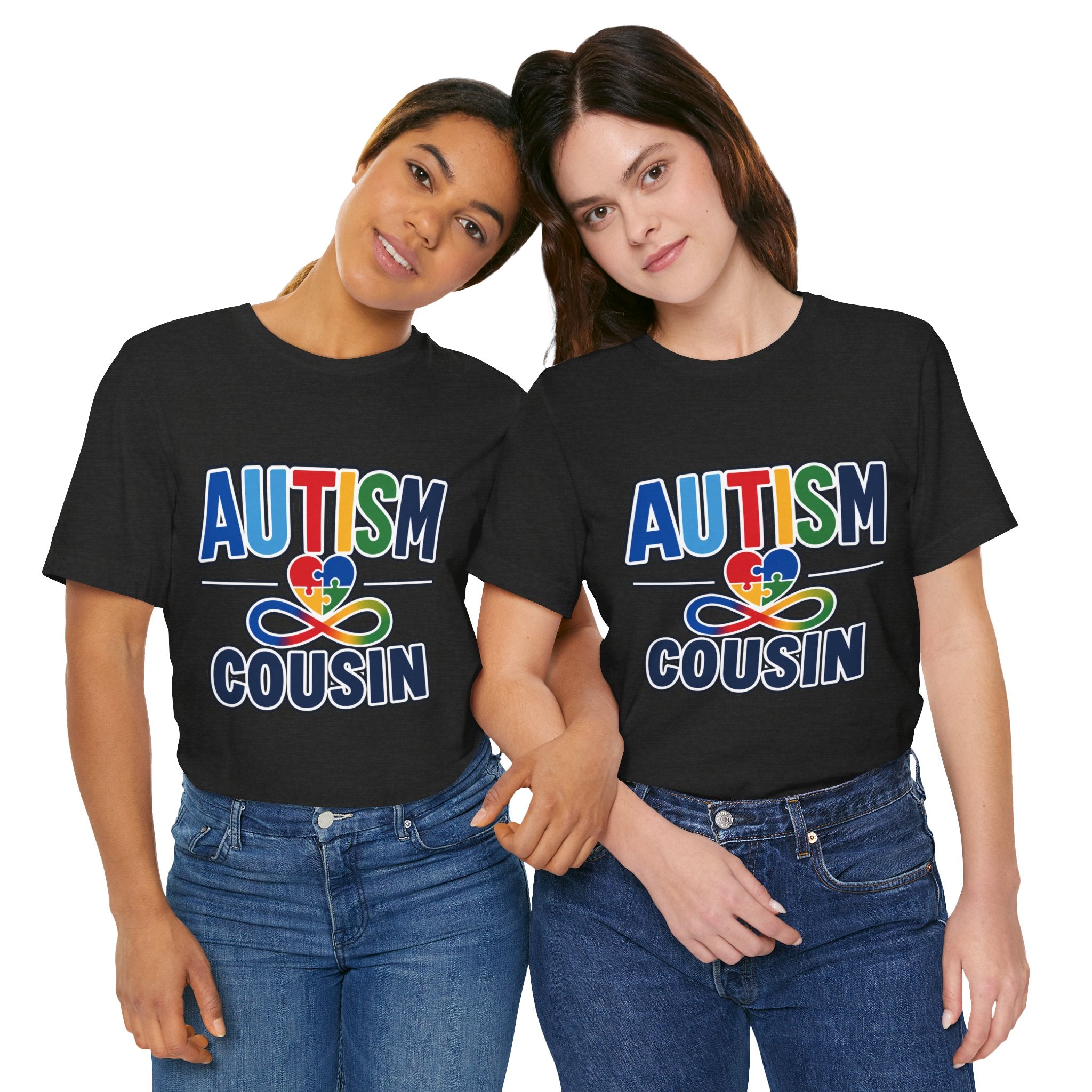 Autism Cousin Shirt | Proud Autism Cousin T-Shirt | Puzzle Heart Infinity Design | Autism Awareness & Acceptance Gift | Special Needs Family Apparel Tee