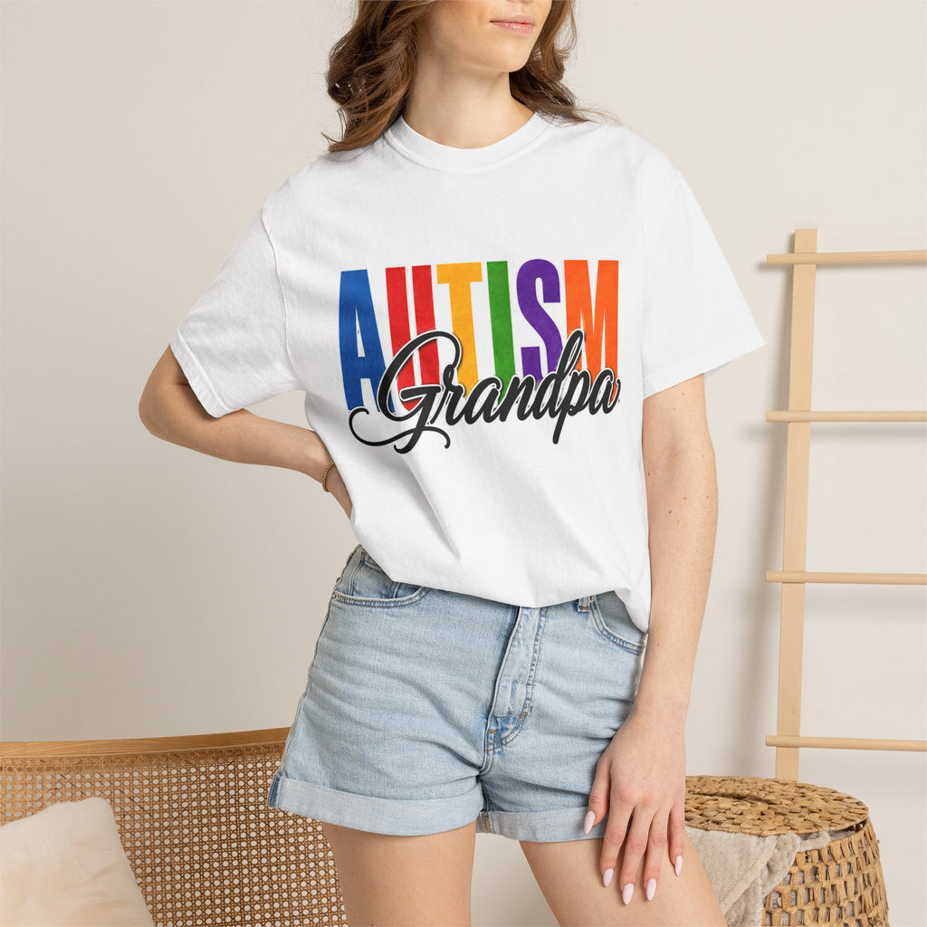 Autism Grandpa Shirt Proud Autism Grandpa T Shirt Autism Awareness Autism Acceptance Gift Puzzle Heart Special Needs Grandpa Tee
