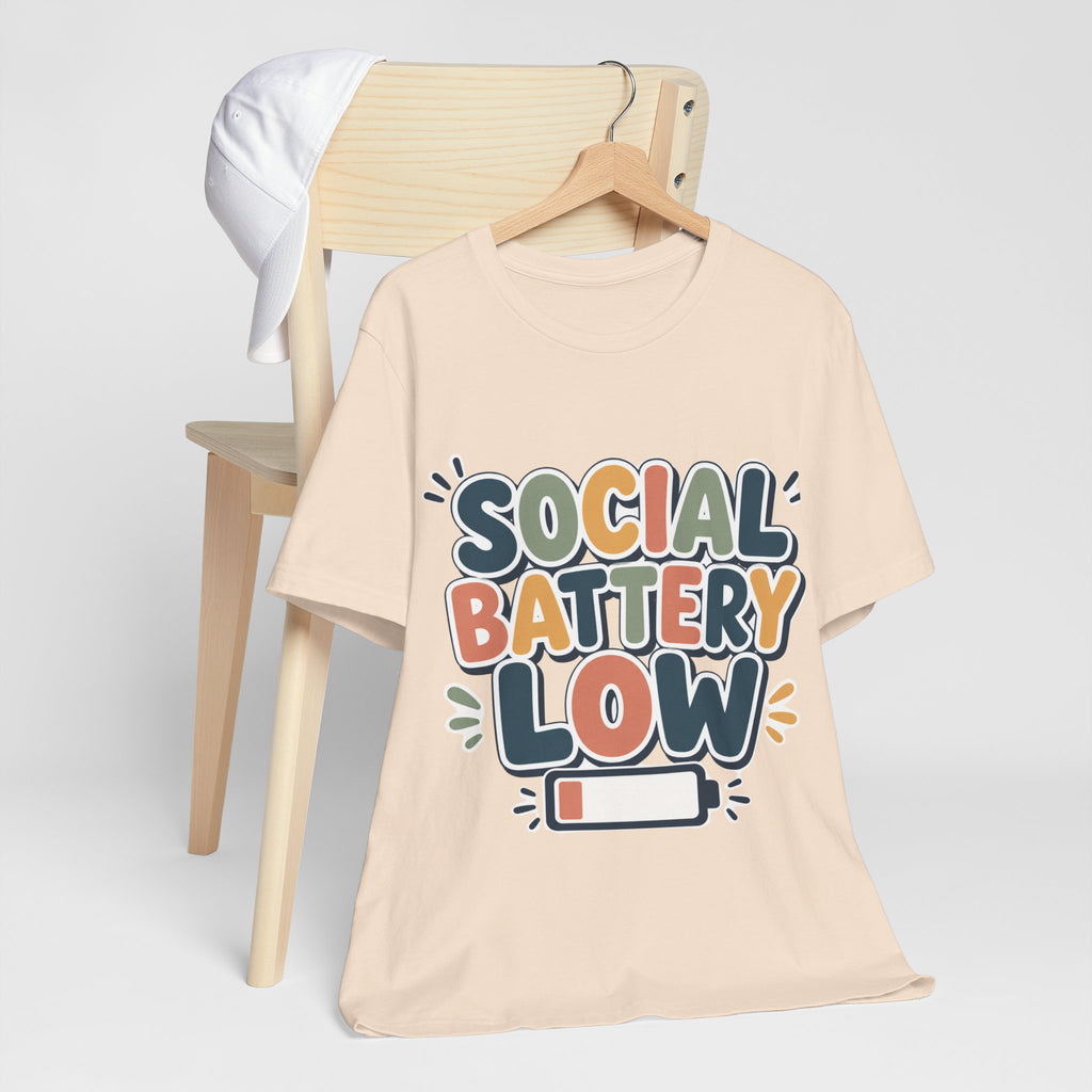 Social Battery Low T-Shirt — Funny Introvert Tee