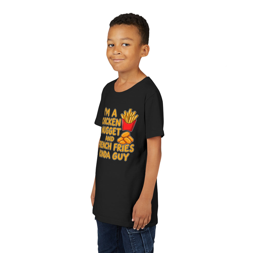 I'm A Chicken Nugget And French Fries Kinda Guy Youth Tee, Kids Food Humor Shirt, Funny T-Shirt, Picky Eater Gift