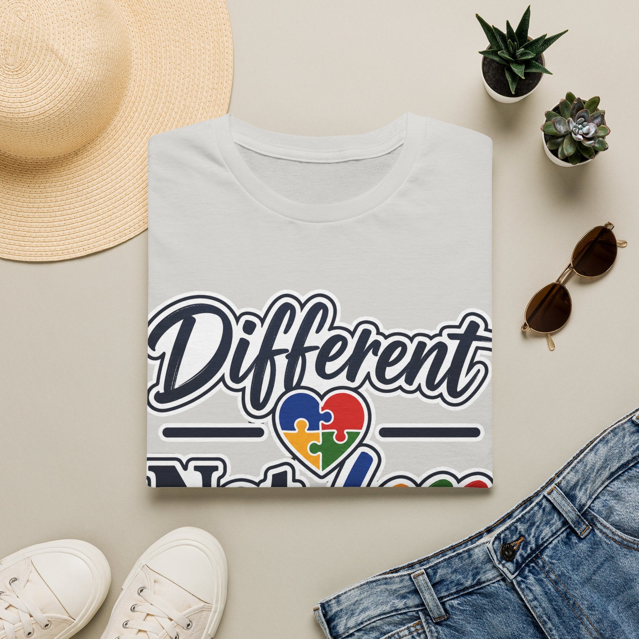 Different Not Less T-Shirt | Autism Awareness Puzzle Heart & Infinity Shirt
