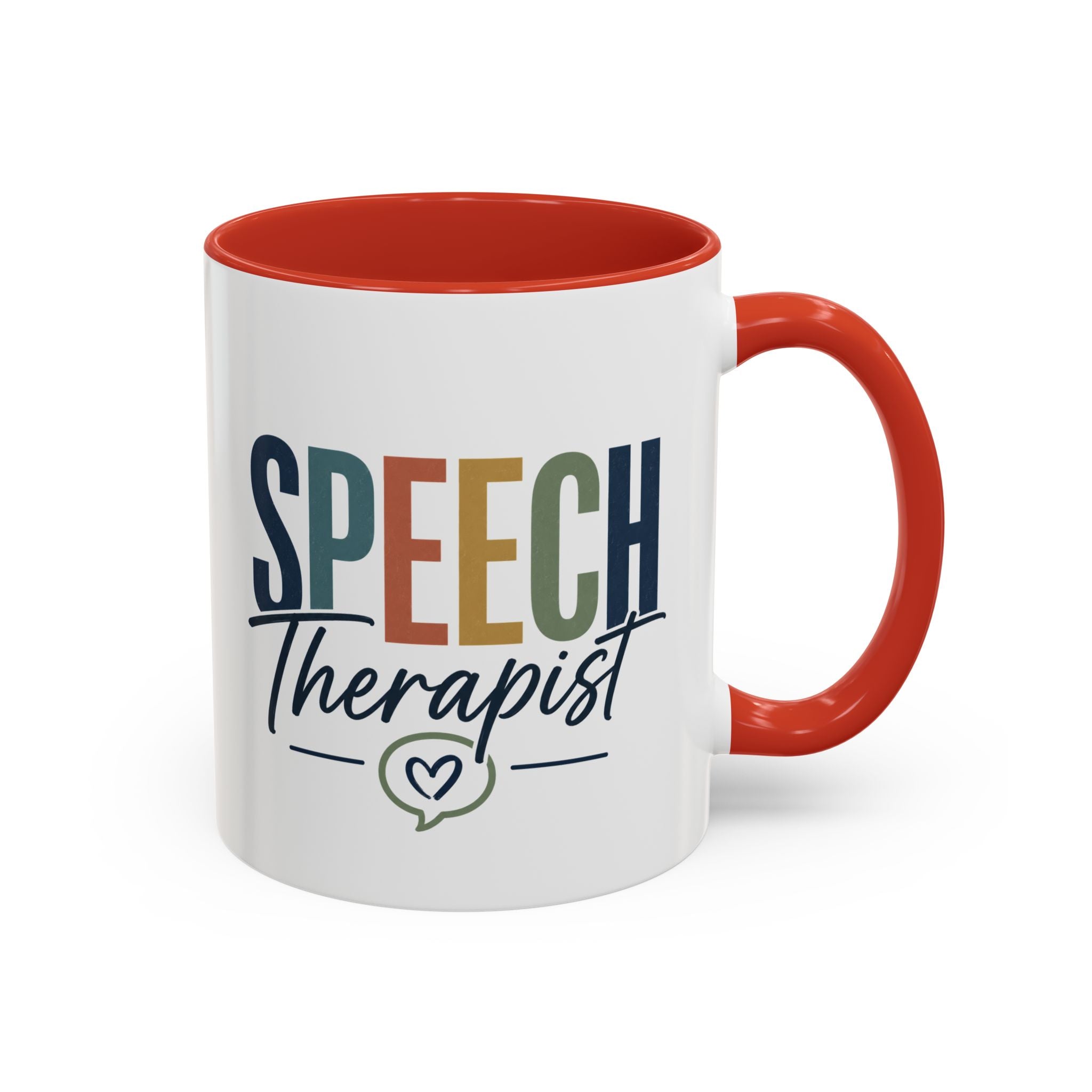 Speech Therapist Coffee Mug | Colorful Lettering Accent Mug