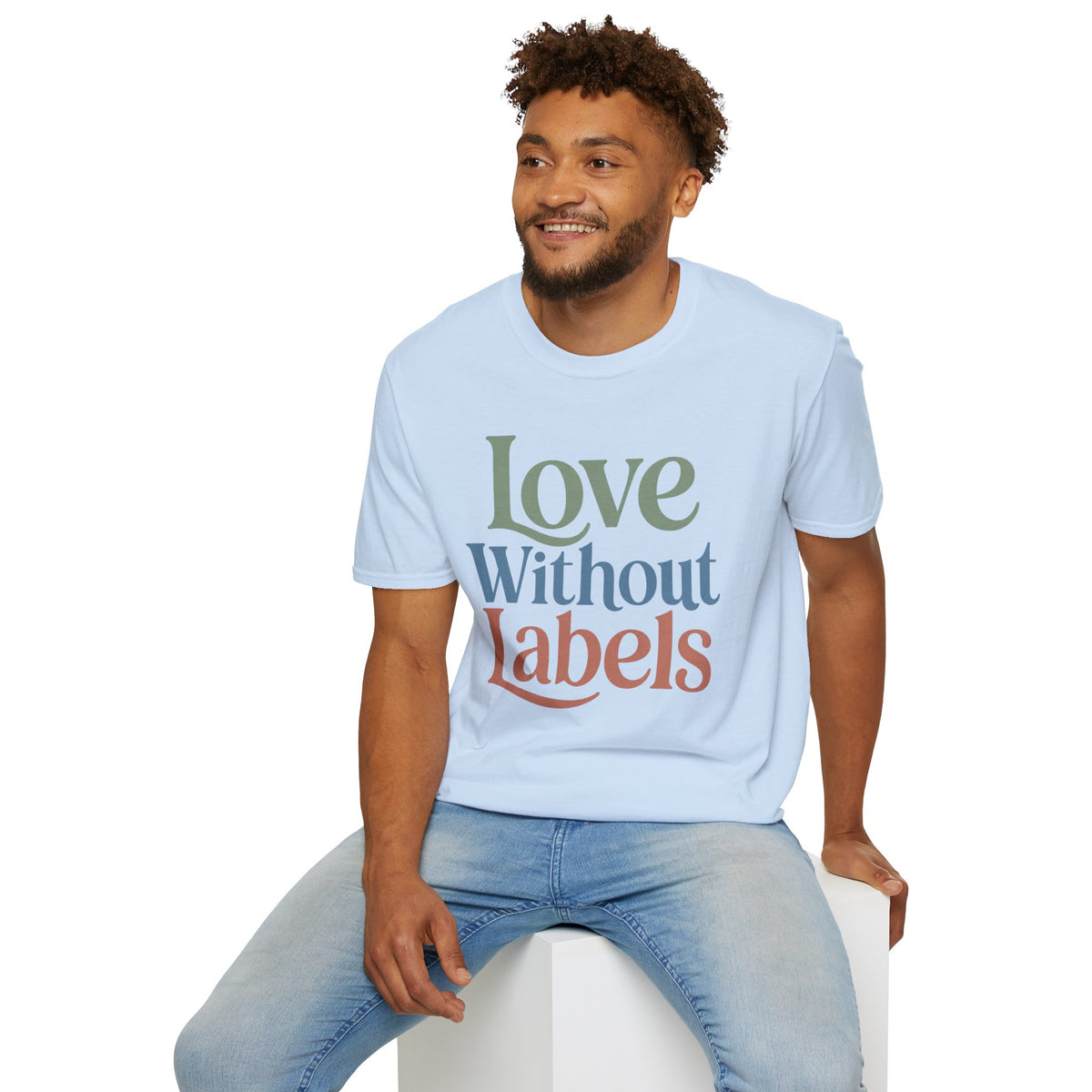 Love Without Labels T-Shirt, Inclusive Typography Tee, Autism Acceptance Shirt, Disability Inclusion Gift, Special Education Teacher Tee