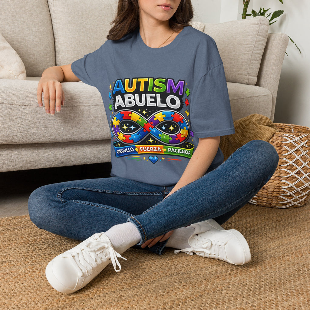 Autism Abuelo Shirt, Proud Autism Grandpa Tee, Spanish Grandpa Gift, Autism Acceptance Shirt, Infinity Symbol T-Shirt, Autism Family Apparel