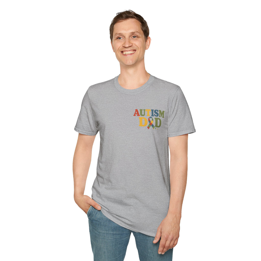 Autism Dad T-Shirt | Rainbow Puzzle Support Tee